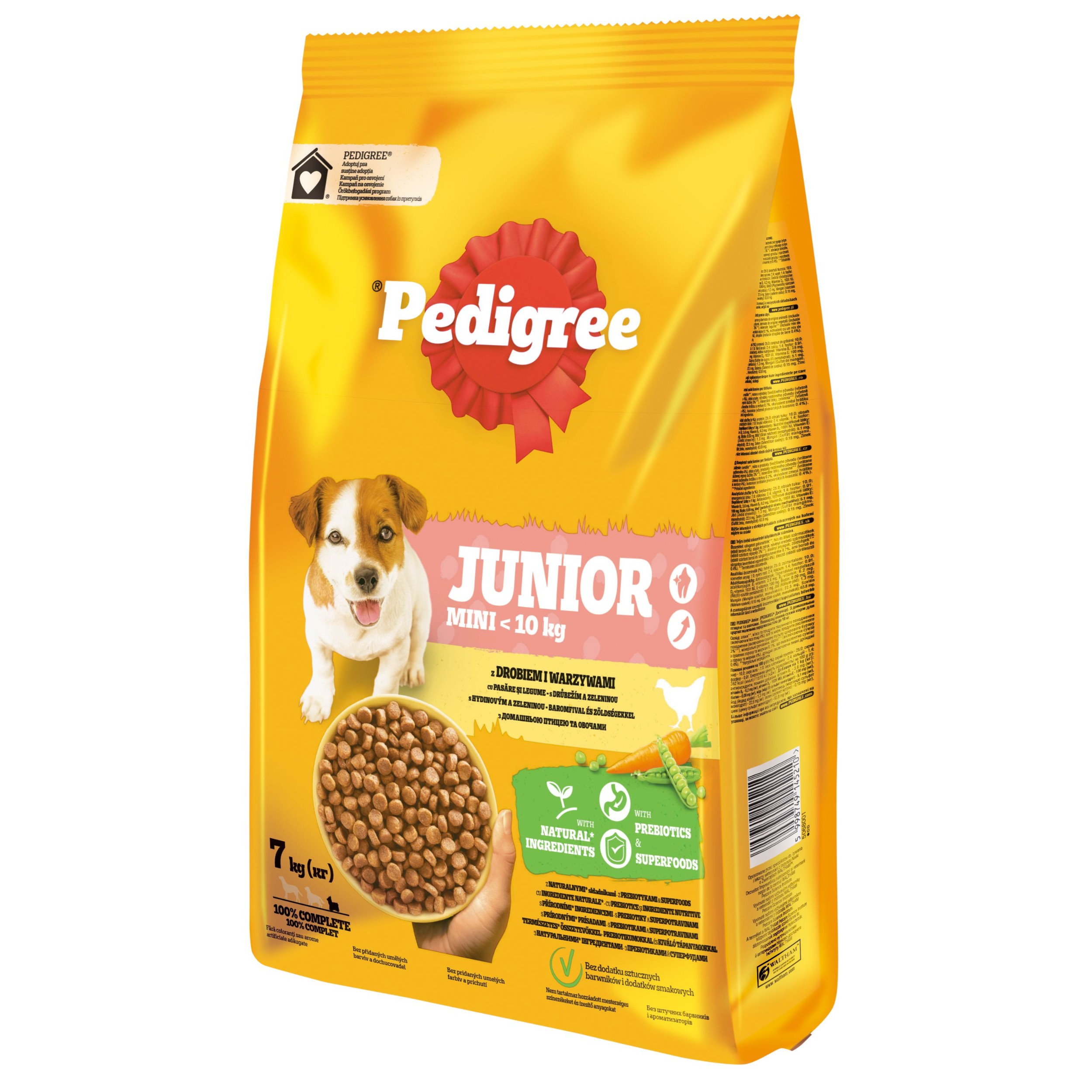 Svět zvířat - Pedigree granule Mini Junior drůbeží se zeleninou 7kg