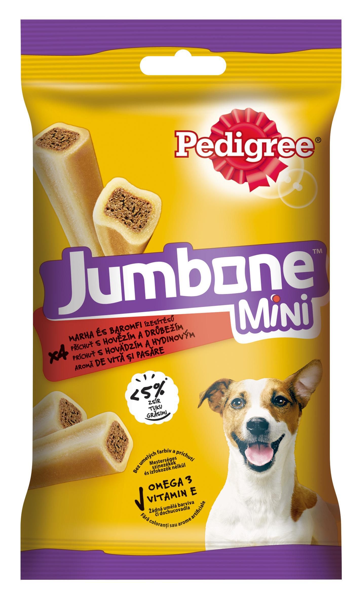 Pedigree Jumbone Mini příchuť s hovězím a drůbežím 4 ks 160 g-0
