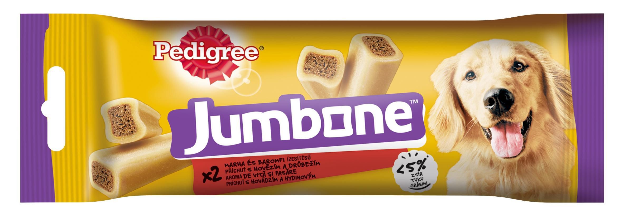 Pedigree Jumbone Příchuť s hovězím a drůbežím 2 ks 180 g-0