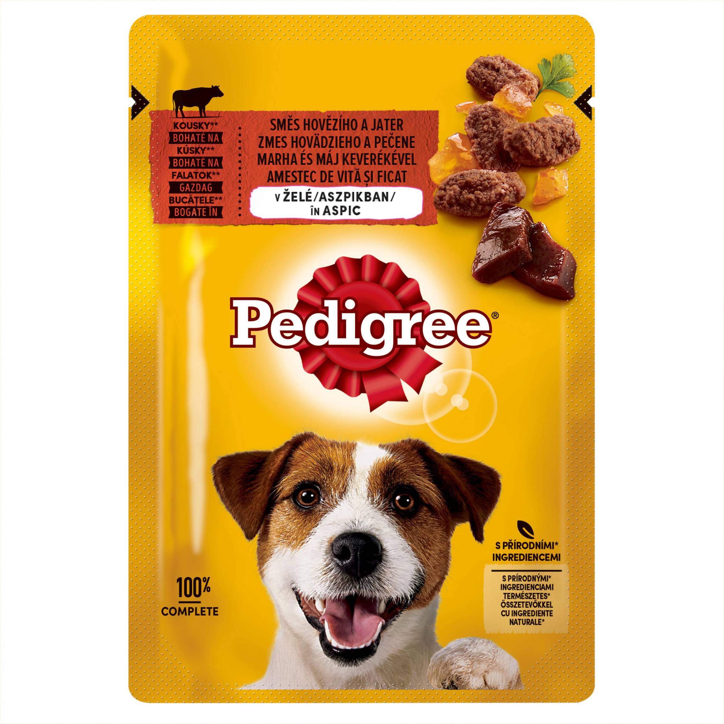 Svět zvířat - Pedigree kapsička hovězí s játry v želé pro dospělé psy 100g