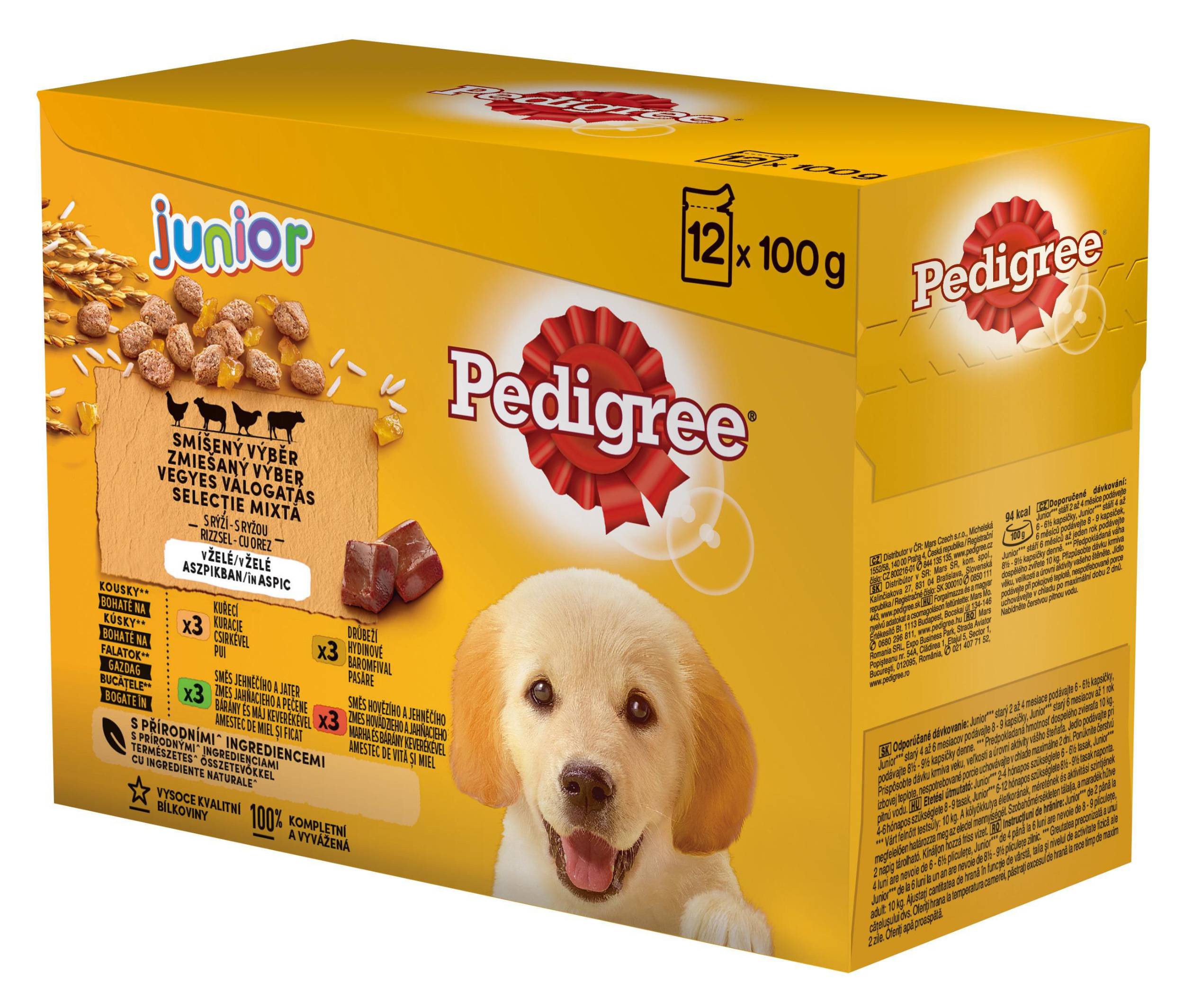 Svět zvířat - Pedigree Kapsičky junior želé kuře/jehně/drůbež 1200 g