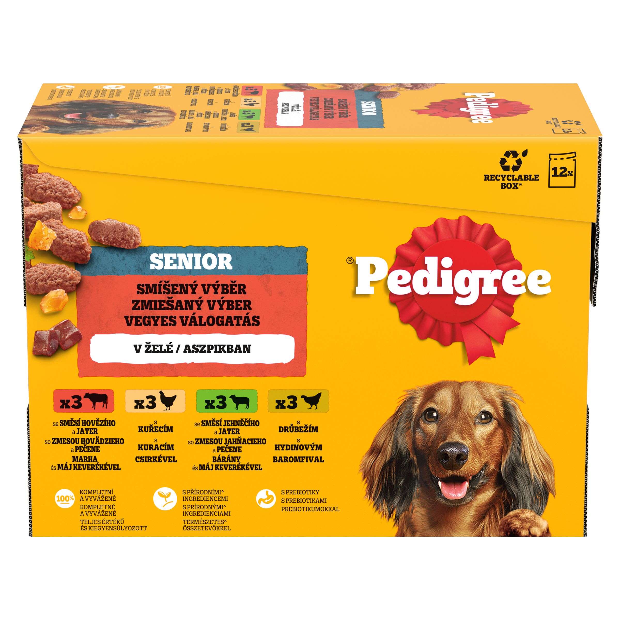 Svět zvířat - Pedigree kapsičky Senior masový výběr v želé 12 x 100g