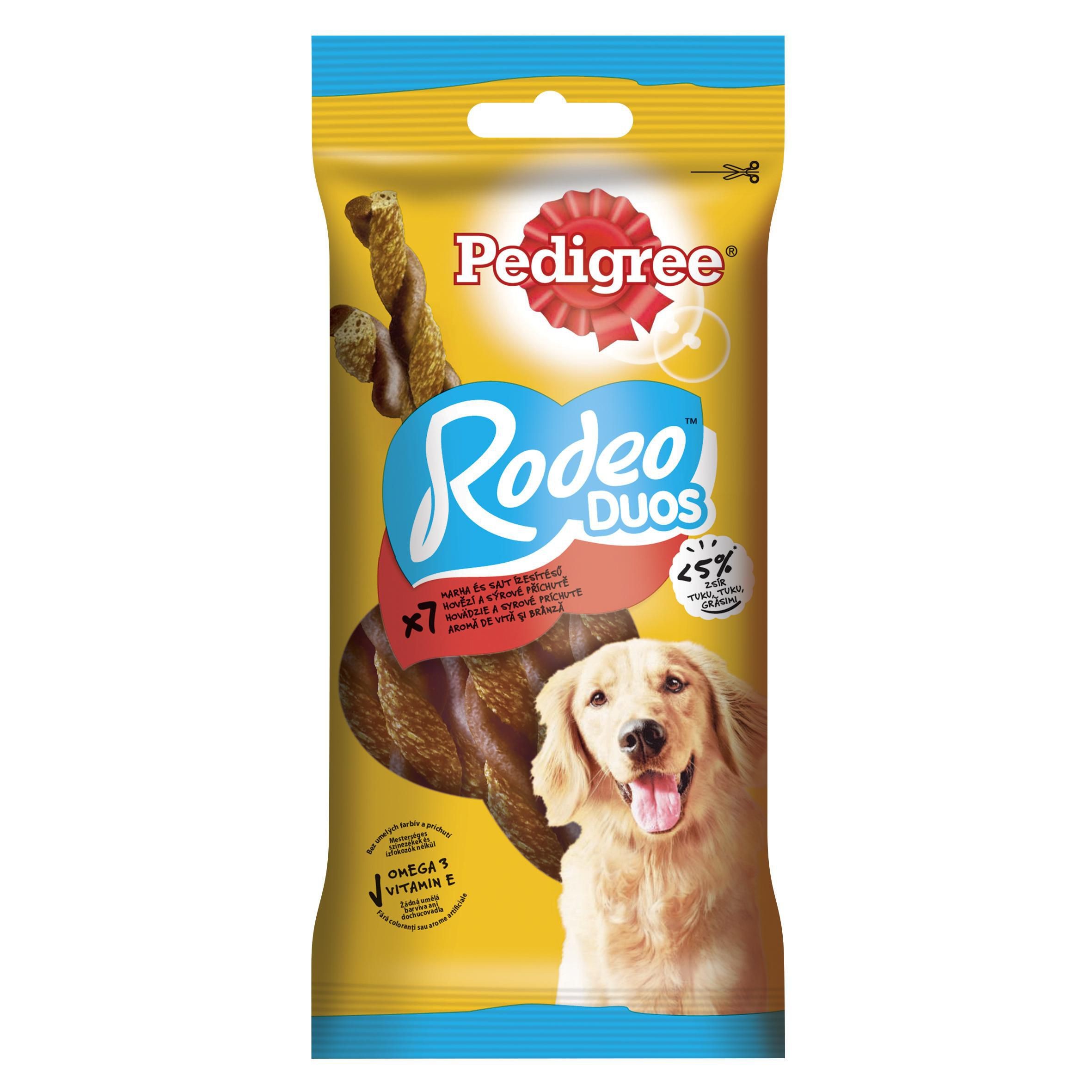 Svět zvířat - Pedigree Rodeo duos hovězí se sýrem 123 g