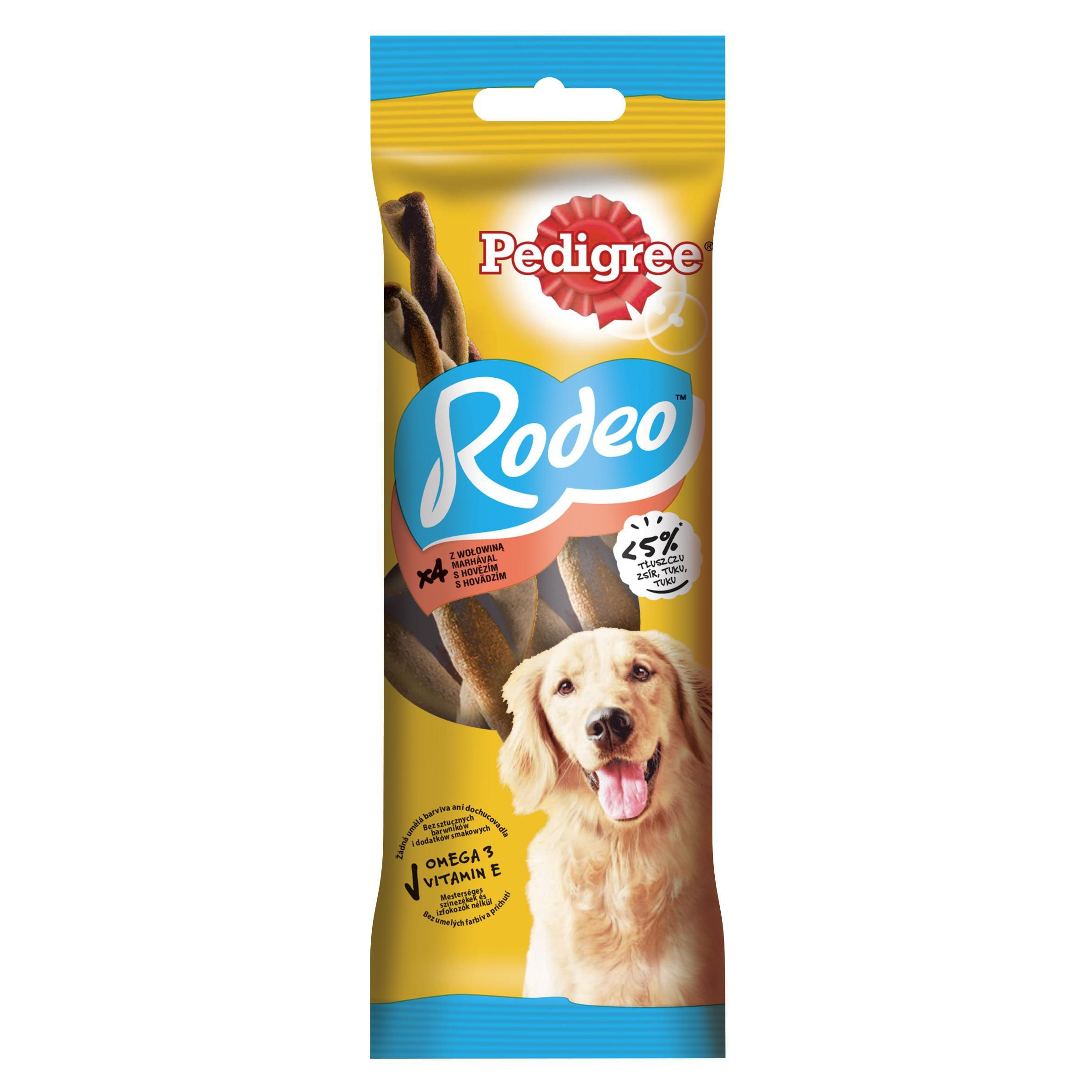 Pedigree Rodeo Lahodné závitky na žvýkání s hovězím 4 tyčinky 70 g-0