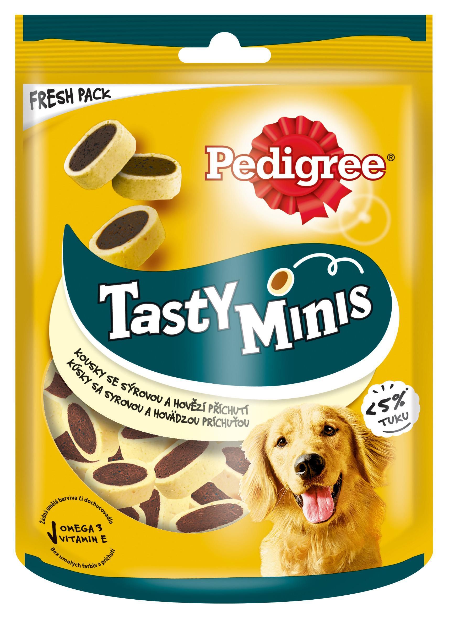 Svět zvířat - Pedigree Tasty Bites Doplňkové krmivo pro dospělé psy se sýrem a hovězím 140 g