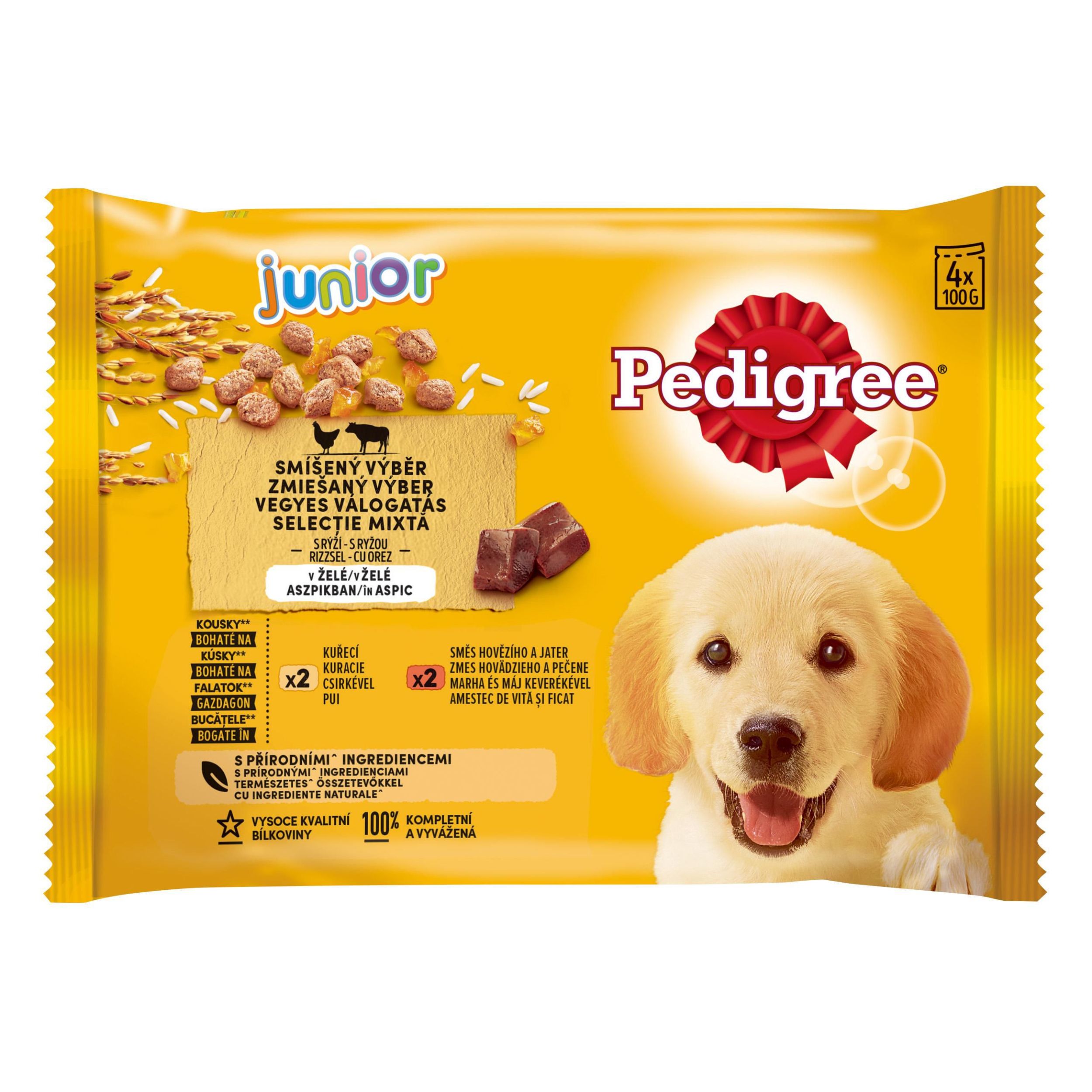 Svět zvířat - Pedigree Vital Protection Junior 100% kompletní výživa v želé 4x100 g