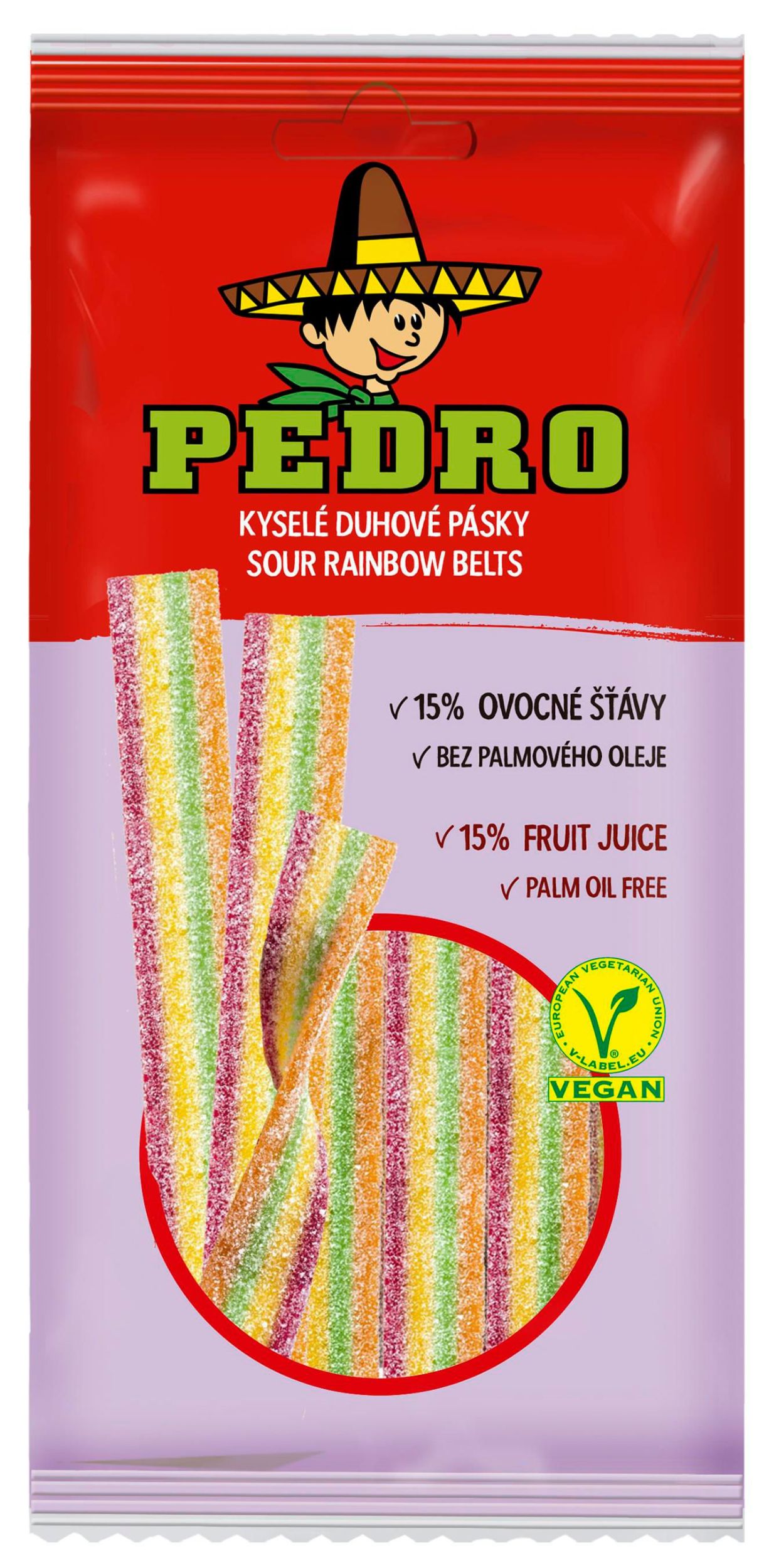 Trvanlivé potraviny - Pedro Kyselé duhové pásky 80g