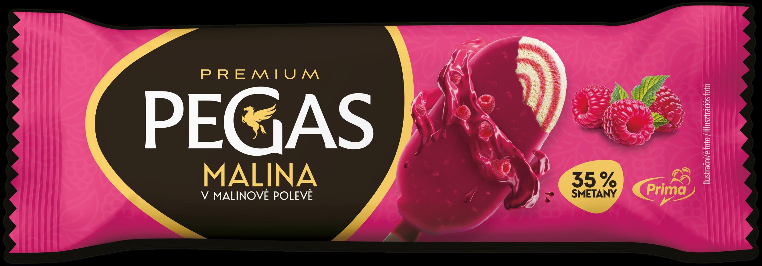 Mražené potraviny - Pegas Premium Malina v malinové polevě 90ml