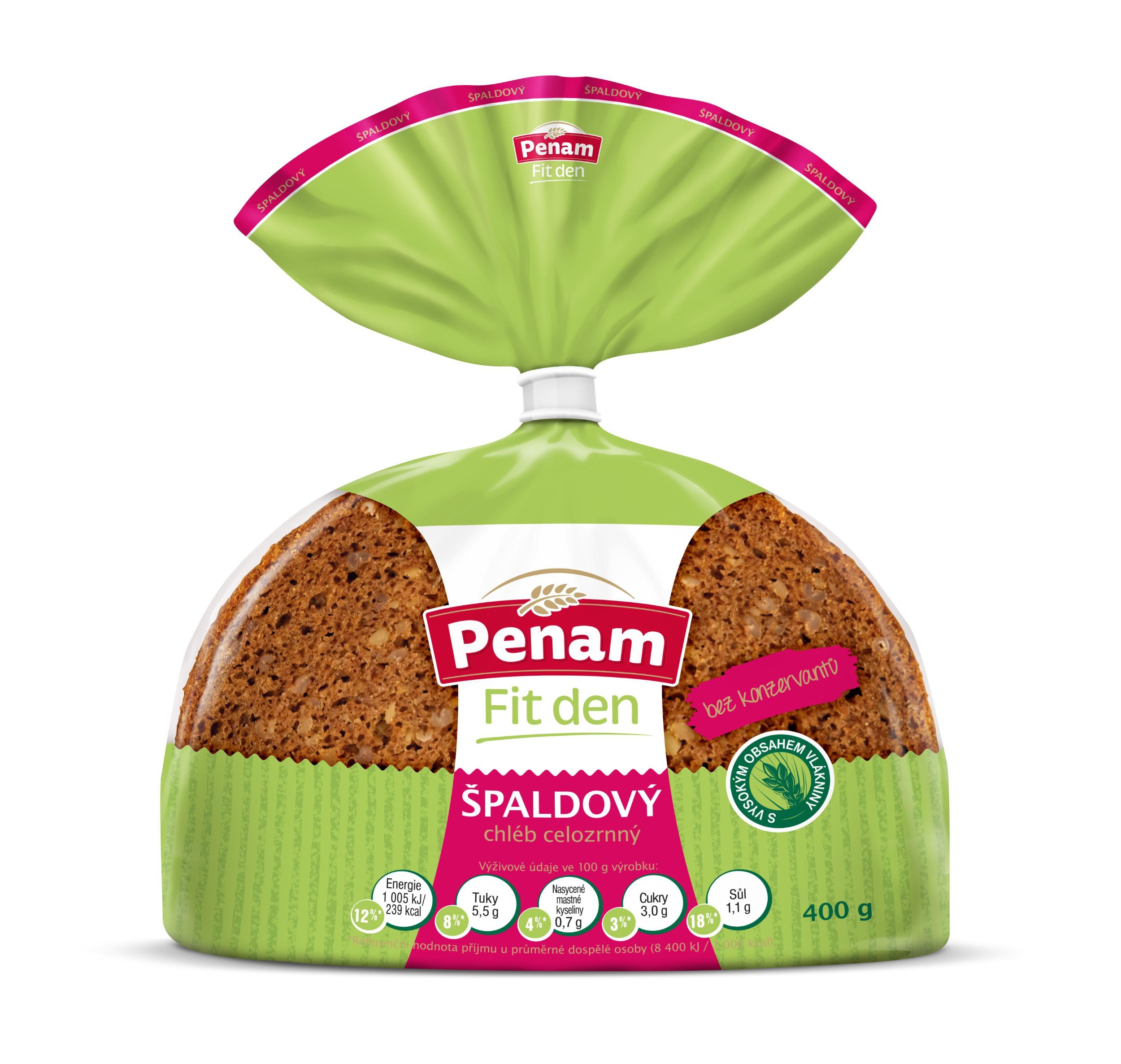 Pekárna a cukrárna - Penam Chléb špaldový celozrnný 400g