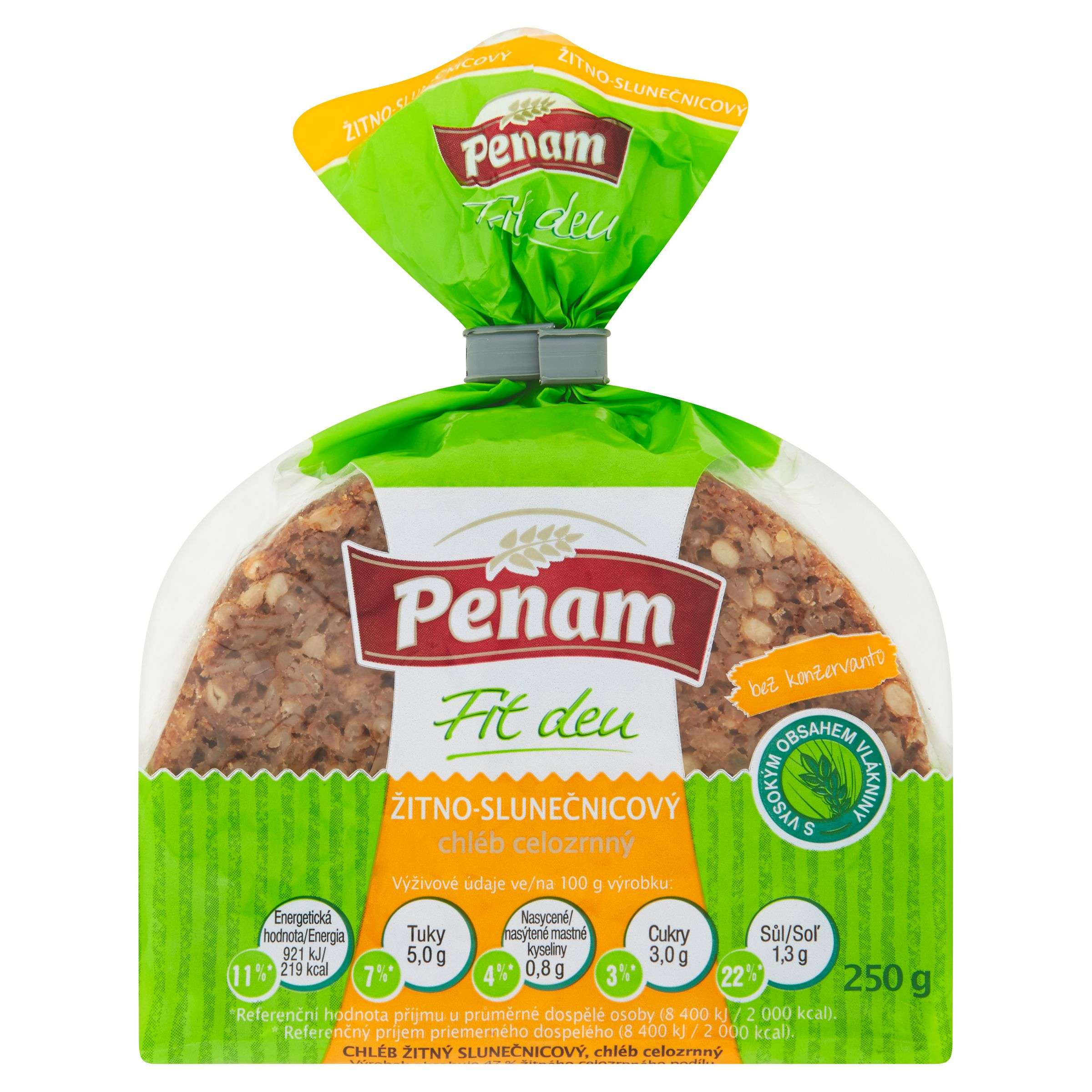 Pekárna a cukrárna - Penam Fit Chléb žitnoslunečnicový celozrnný 250 g