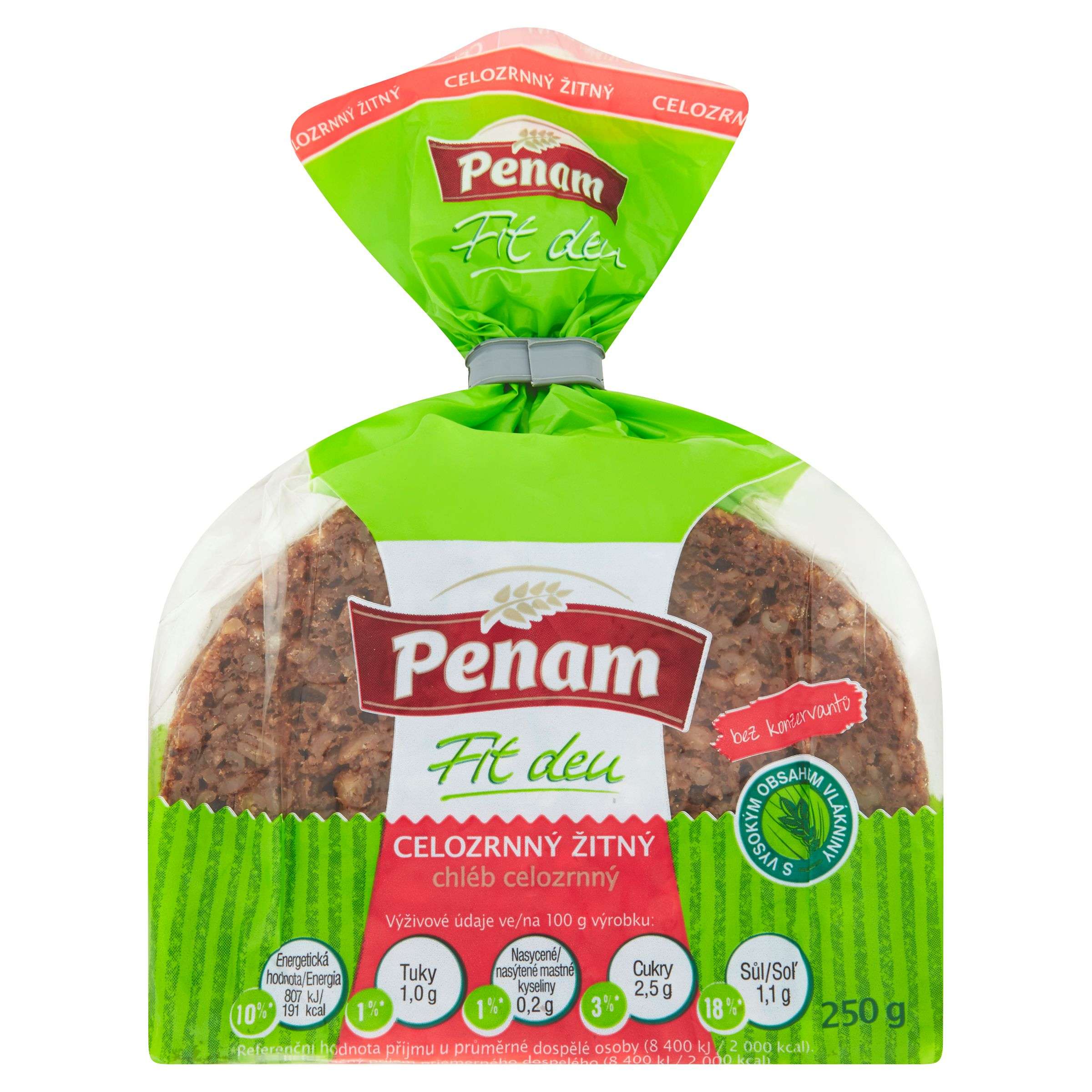Pekárna a cukrárna - Penam Fit Chléb žitný celozrnný 250 g