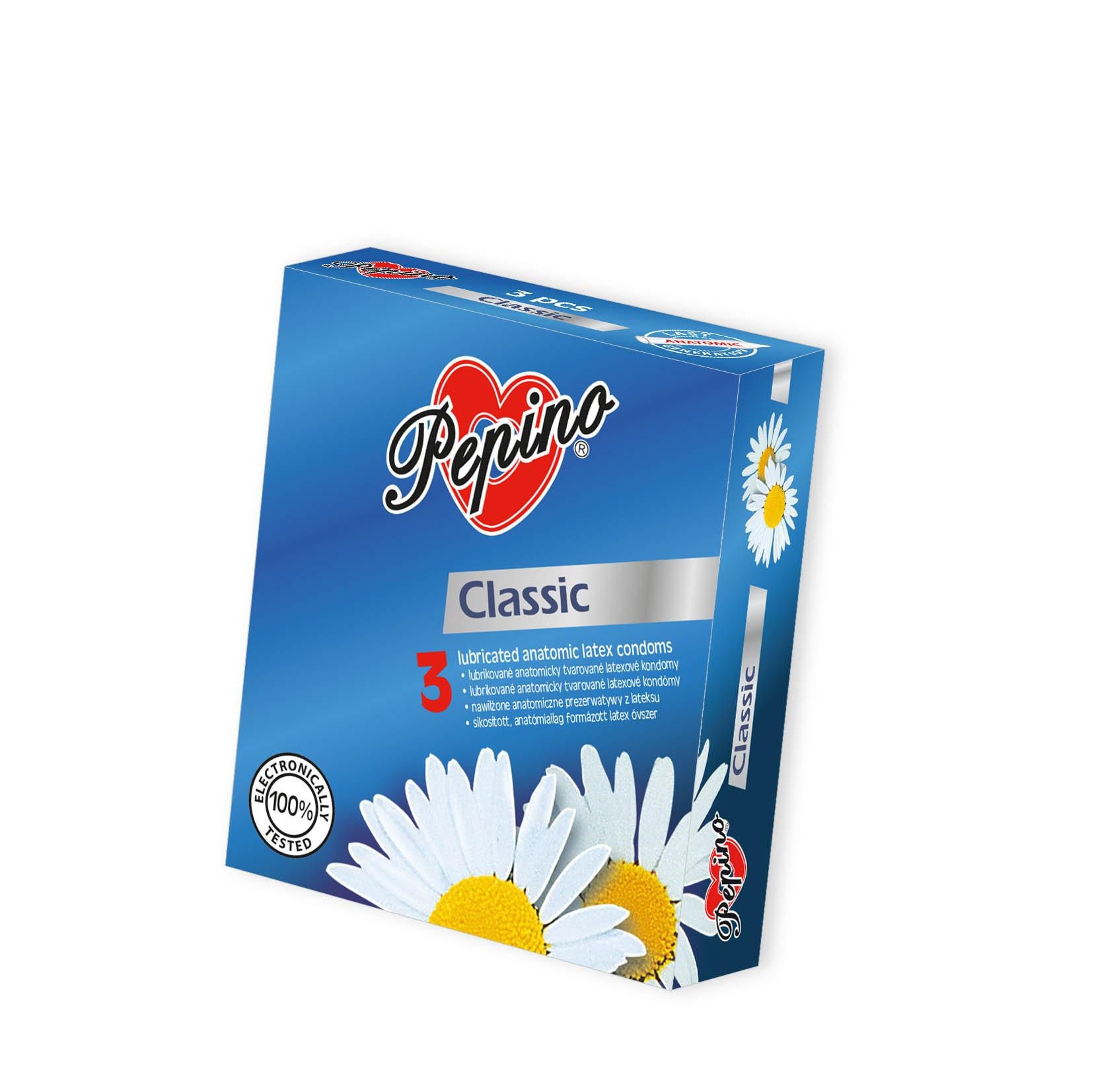 Drogerie a kosmetika - Pepino anatomicky tvarované kondomy Classic 3ks