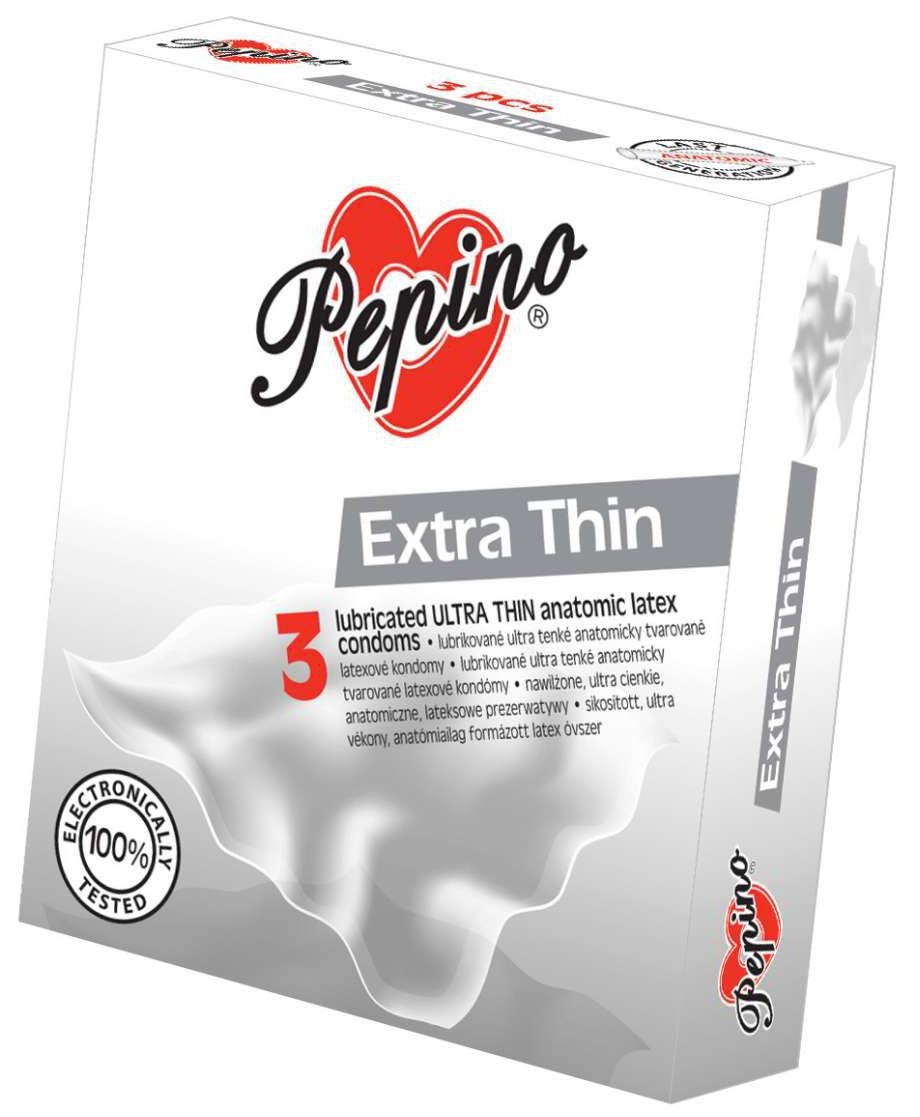 Drogerie a kosmetika - Pepino extra tenké anatomicky tvarované kondomy 3 ks