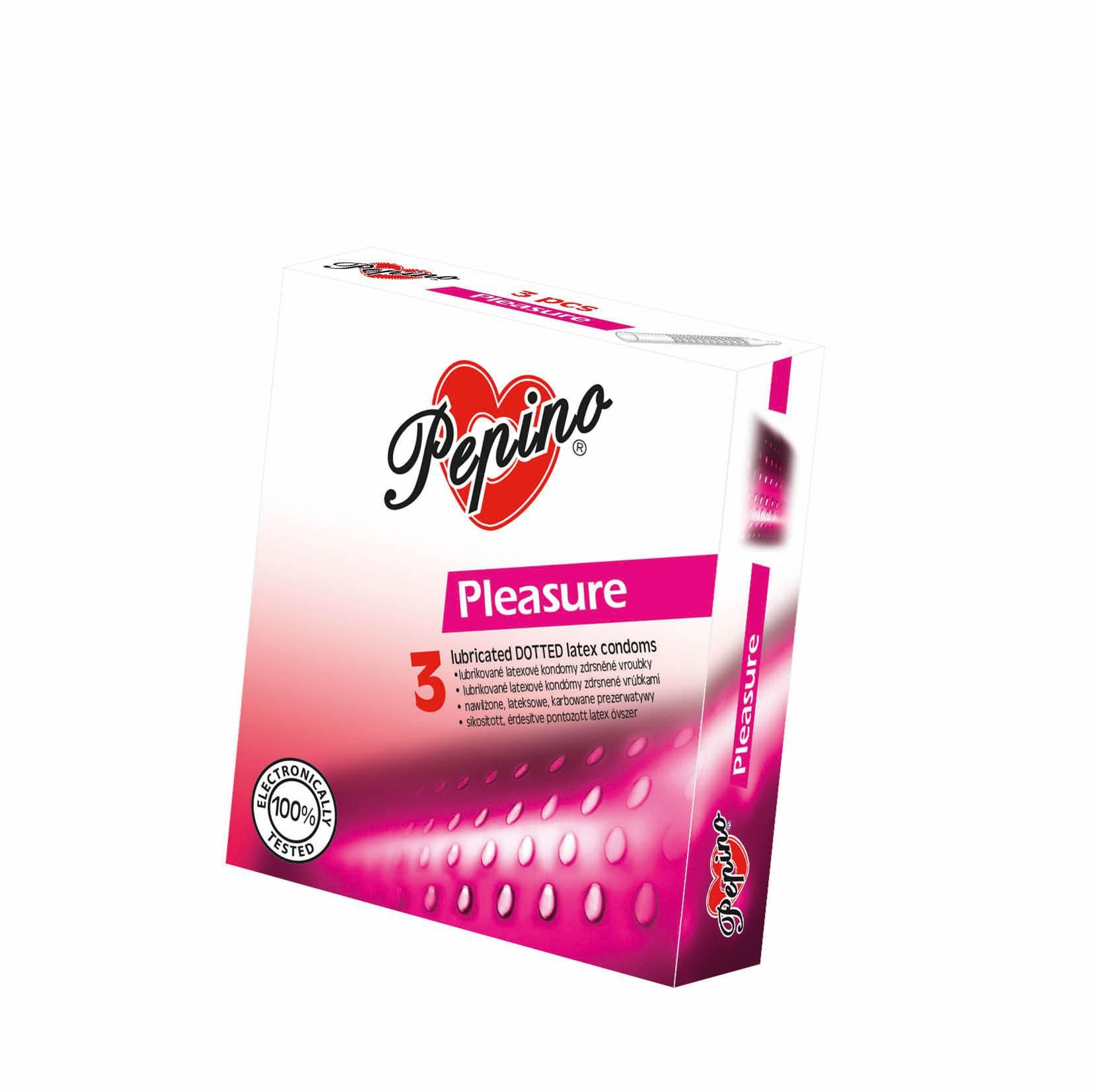 Drogerie a kosmetika - Pepino Pleasure kondomy s dráždivými vroubky 3 ks