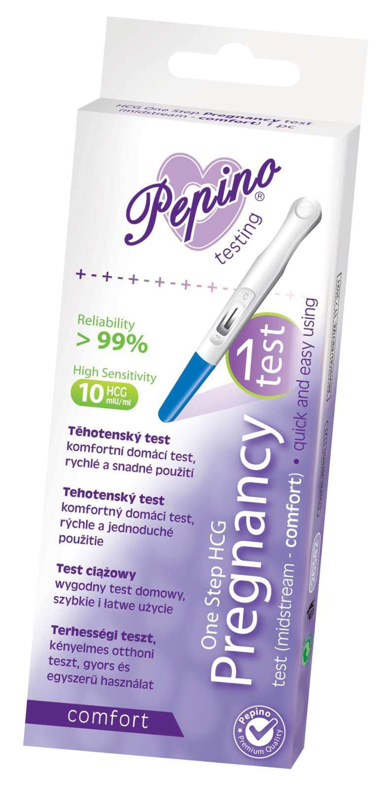 Svět dětí - Pepino Těhotenský test komfortní pro rychlé a snadné použití 1ks