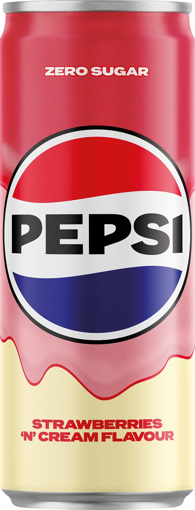 Nápoje - Pepsi Cream Strawberry Zero sugar 0,25l CAN