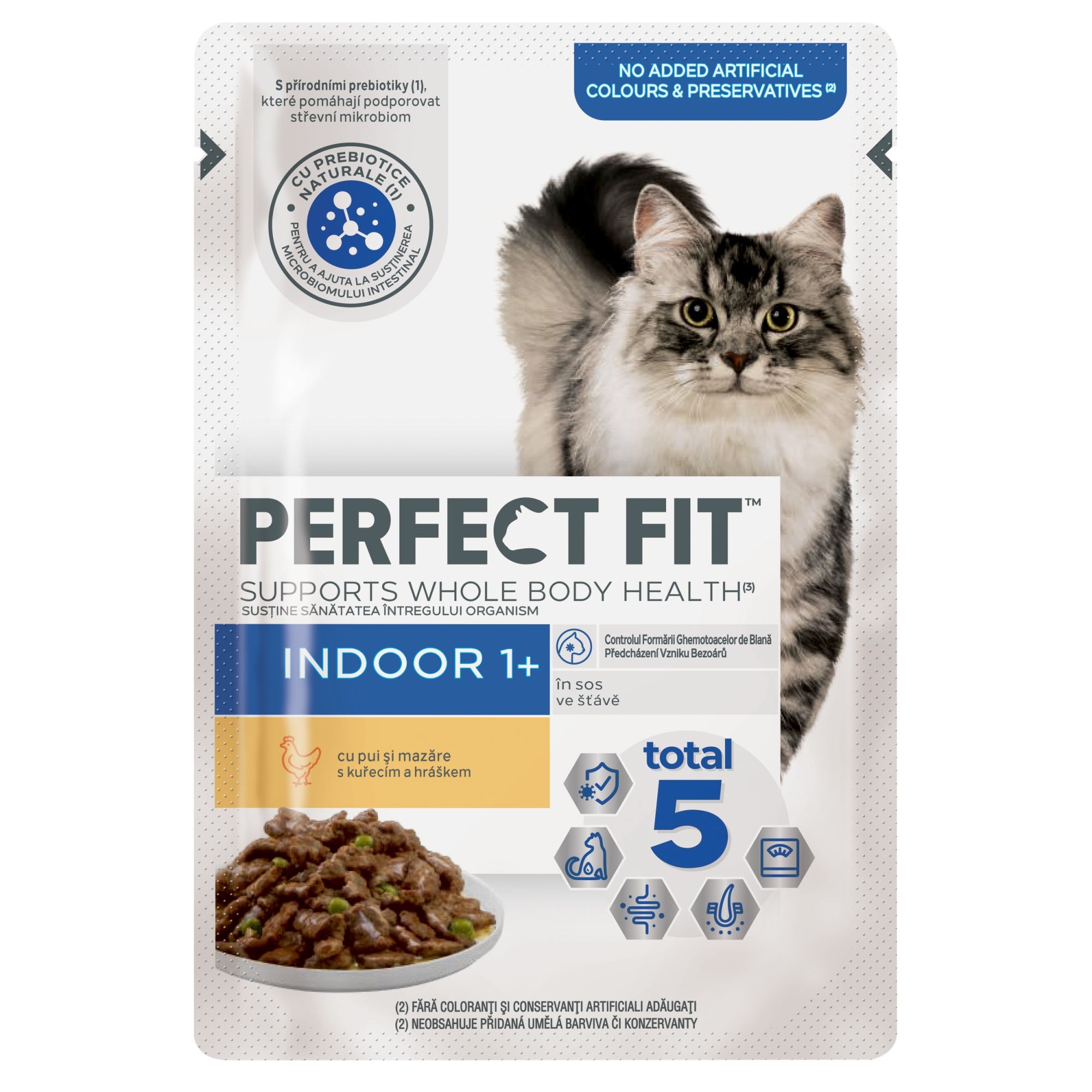Svět zvířat - Perfect Fit Indoor kapsičky s kuřecím pro dospělé domácí kočky 85 g