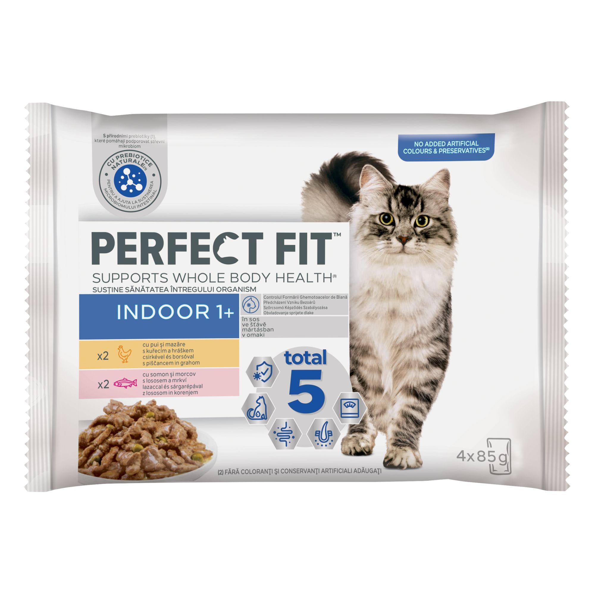 Svět zvířat - Perfect Fit Indoor kapsičky výběrové menu pro dospělé domácí kočky 4 x 85 g
