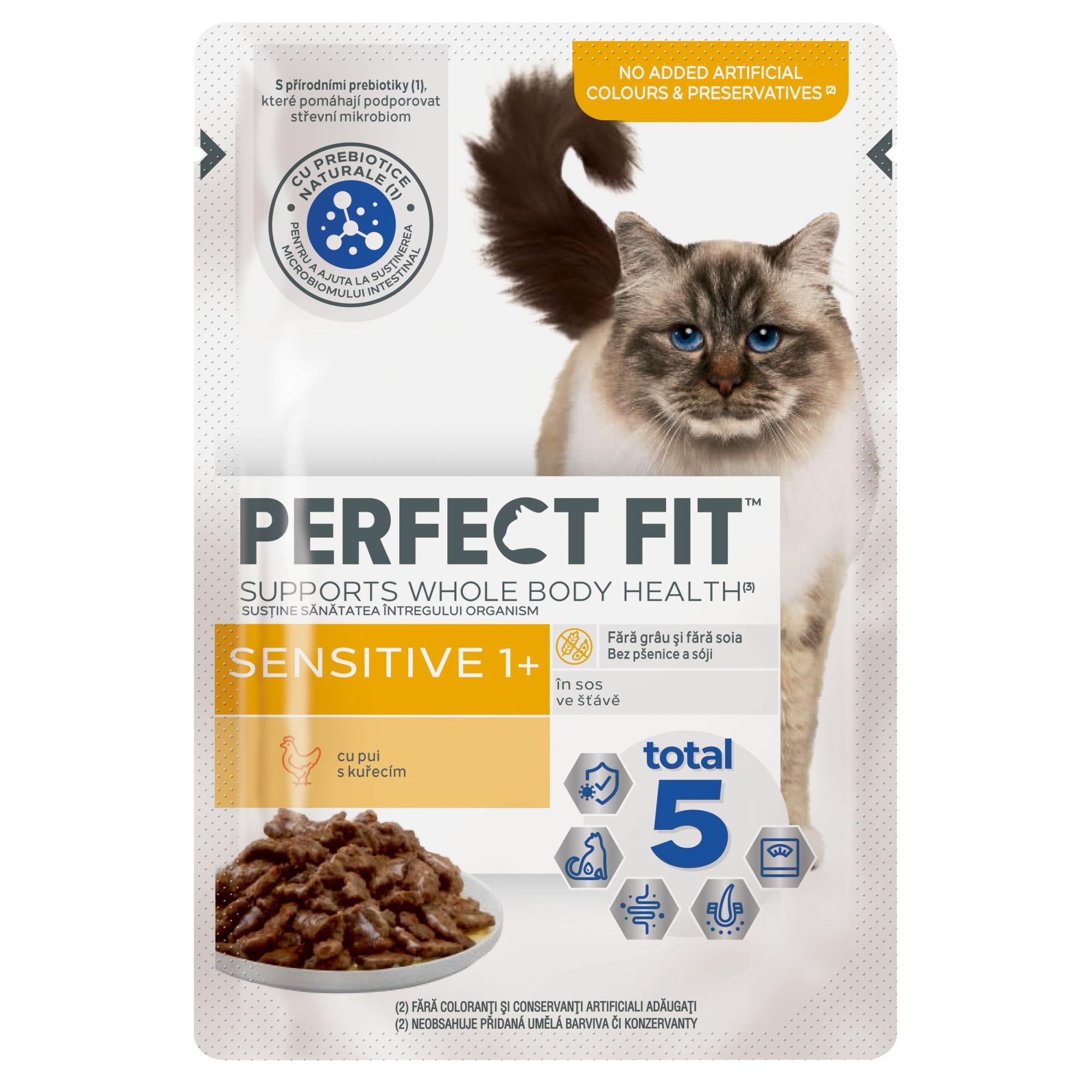 Svět zvířat - Perfect Fit Sensitive kapsičky s kuřecím pro dospělé kočky s citlivým zažíváním 85 g