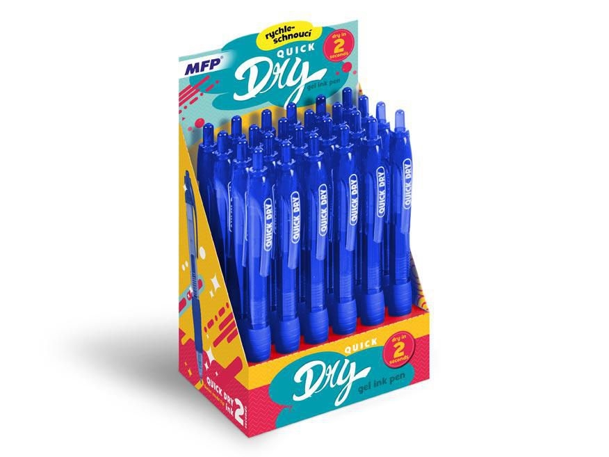 Domácnost a Zahrada - Pero gelové Quick dry modré