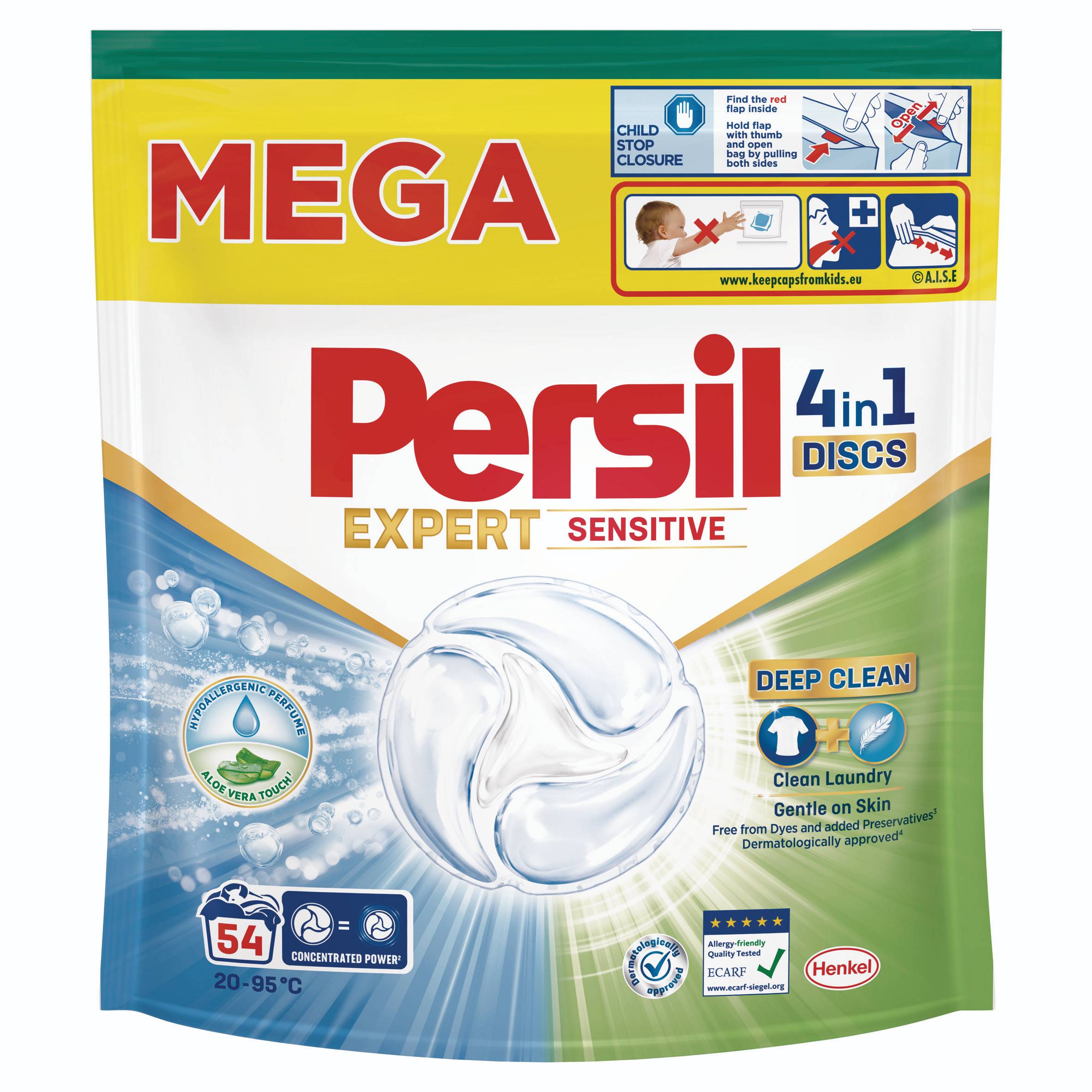 Drogerie a kosmetika - Persil Discs Expert Sensitive 54 praní