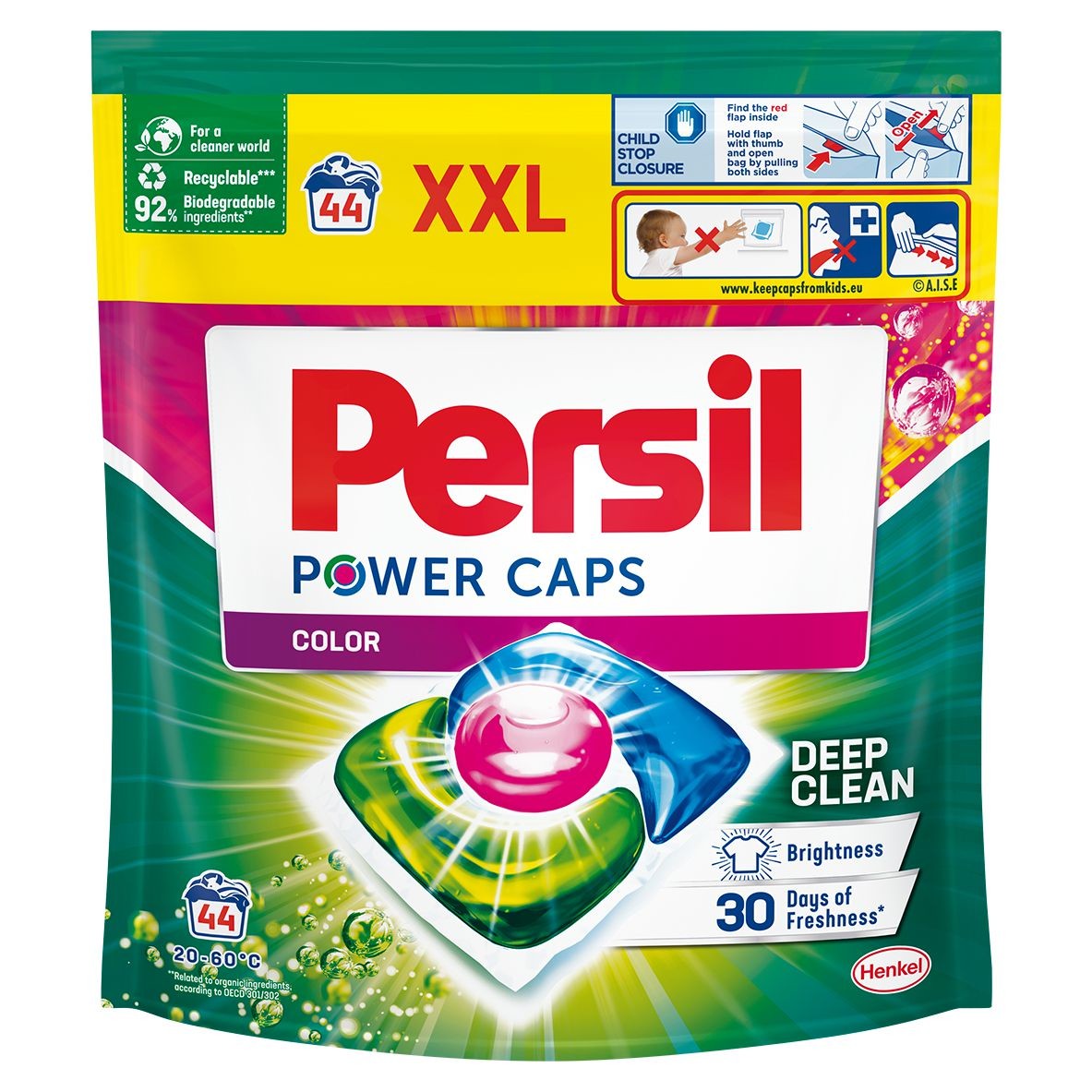 Drogerie a kosmetika - PERSIL POWER CAPS COL 44 praní