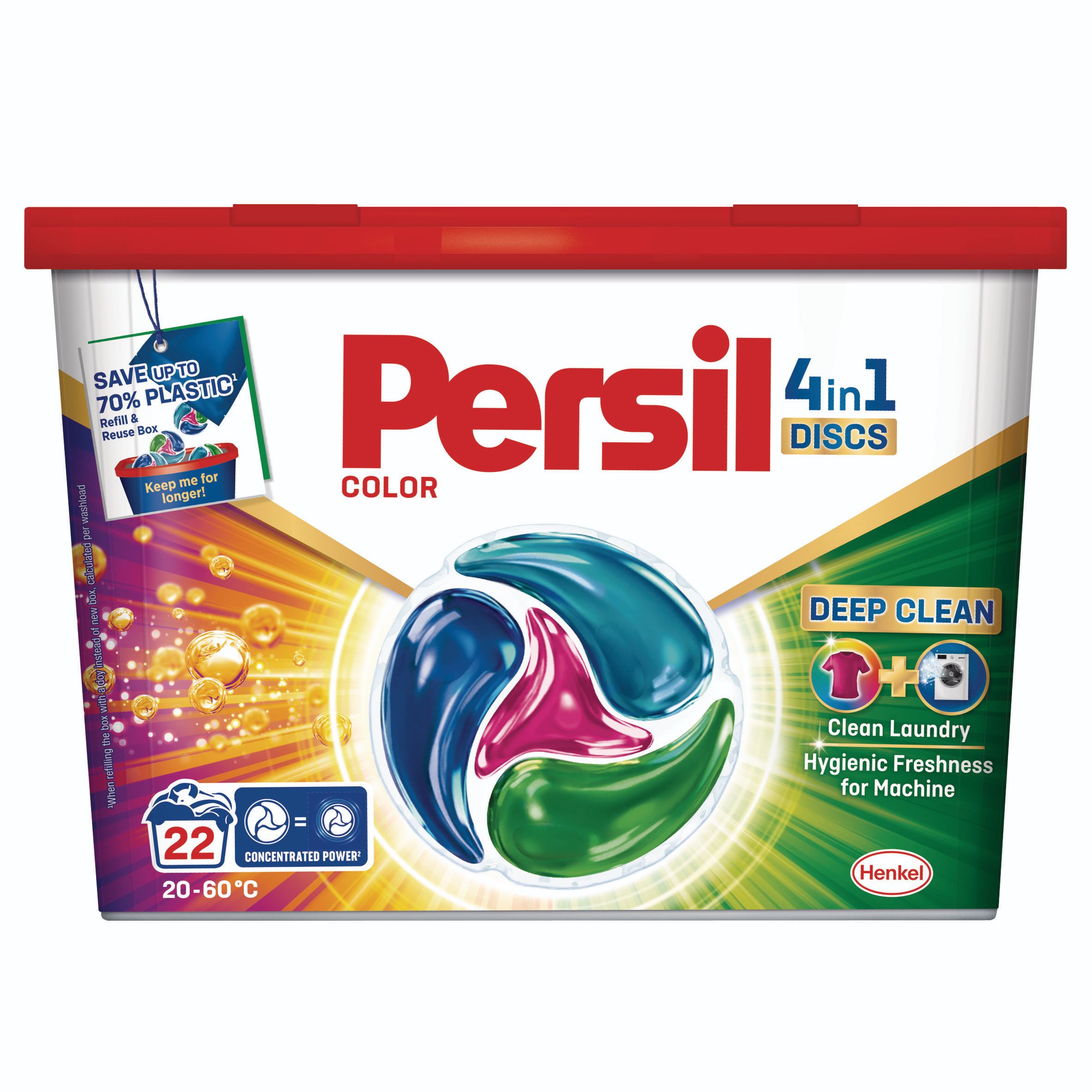 Drogerie a kosmetika - Persil prací kapsle Discs 4v1 Color 20 praní