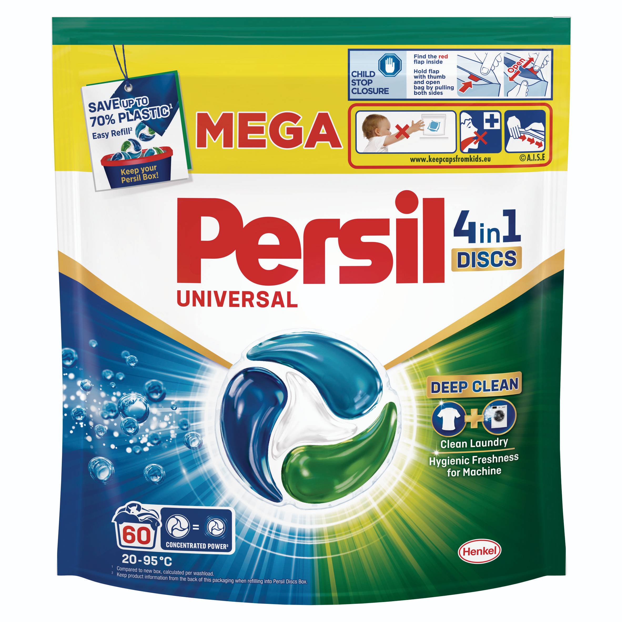 Drogerie a kosmetika - Persil prací kapsle Discs 4v1 Universal 68 praní