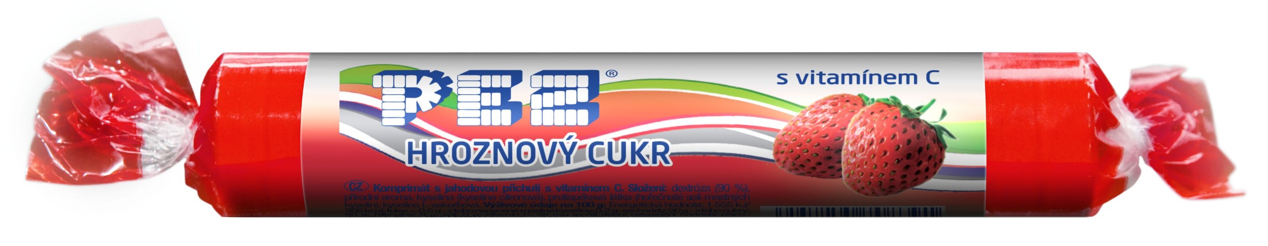 Trvanlivé potraviny - Pez komprimát s jahodou příchutí 39 g