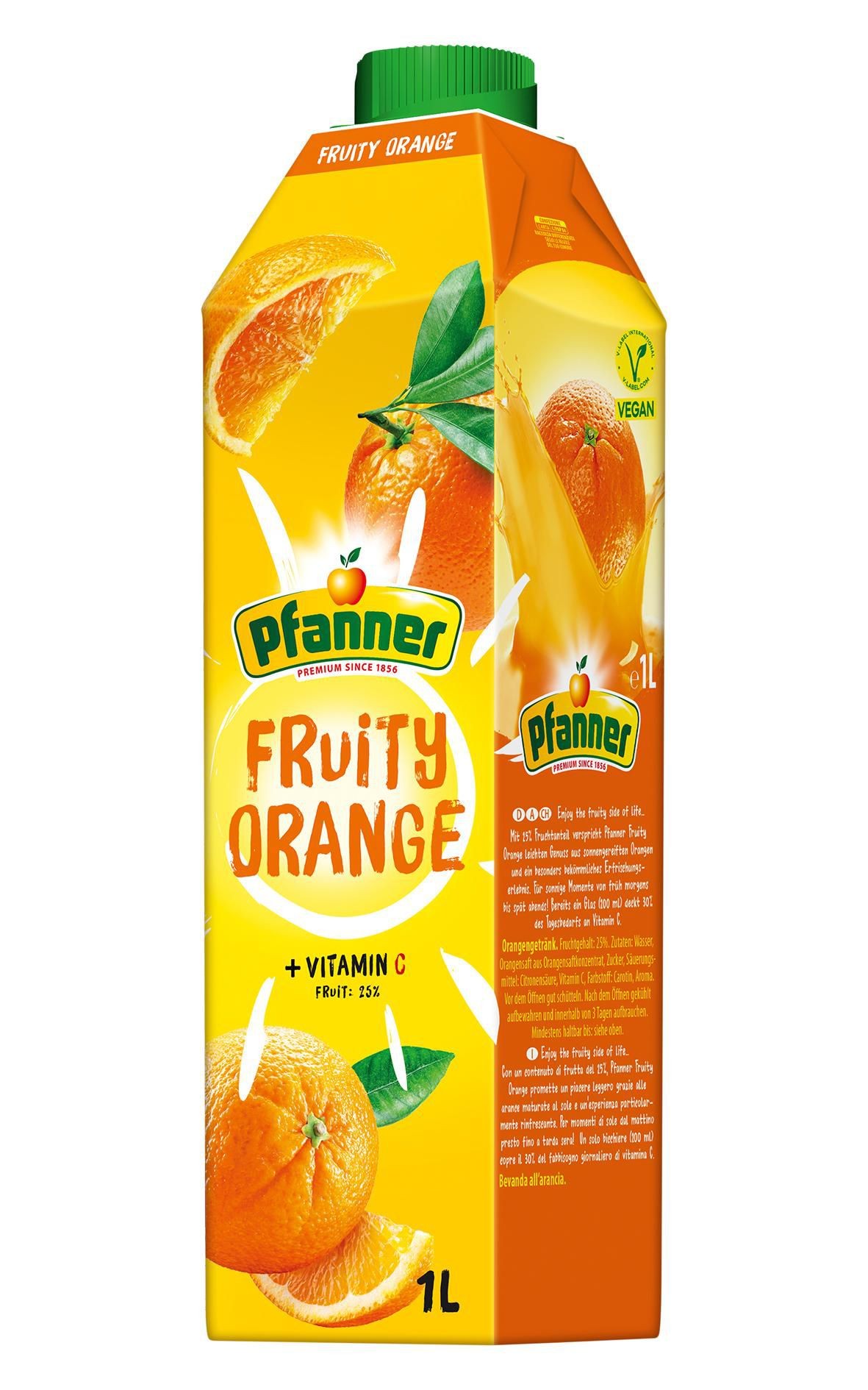 Nápoje - Pfanner Fruity Pomeranč 25% 1l