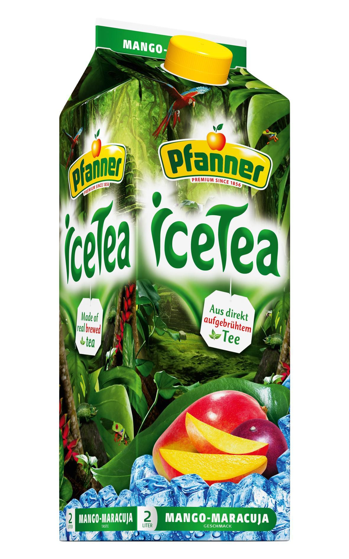 Nápoje - Pfanner Ledový čaj příchuť Mango-Maracuja 2L
