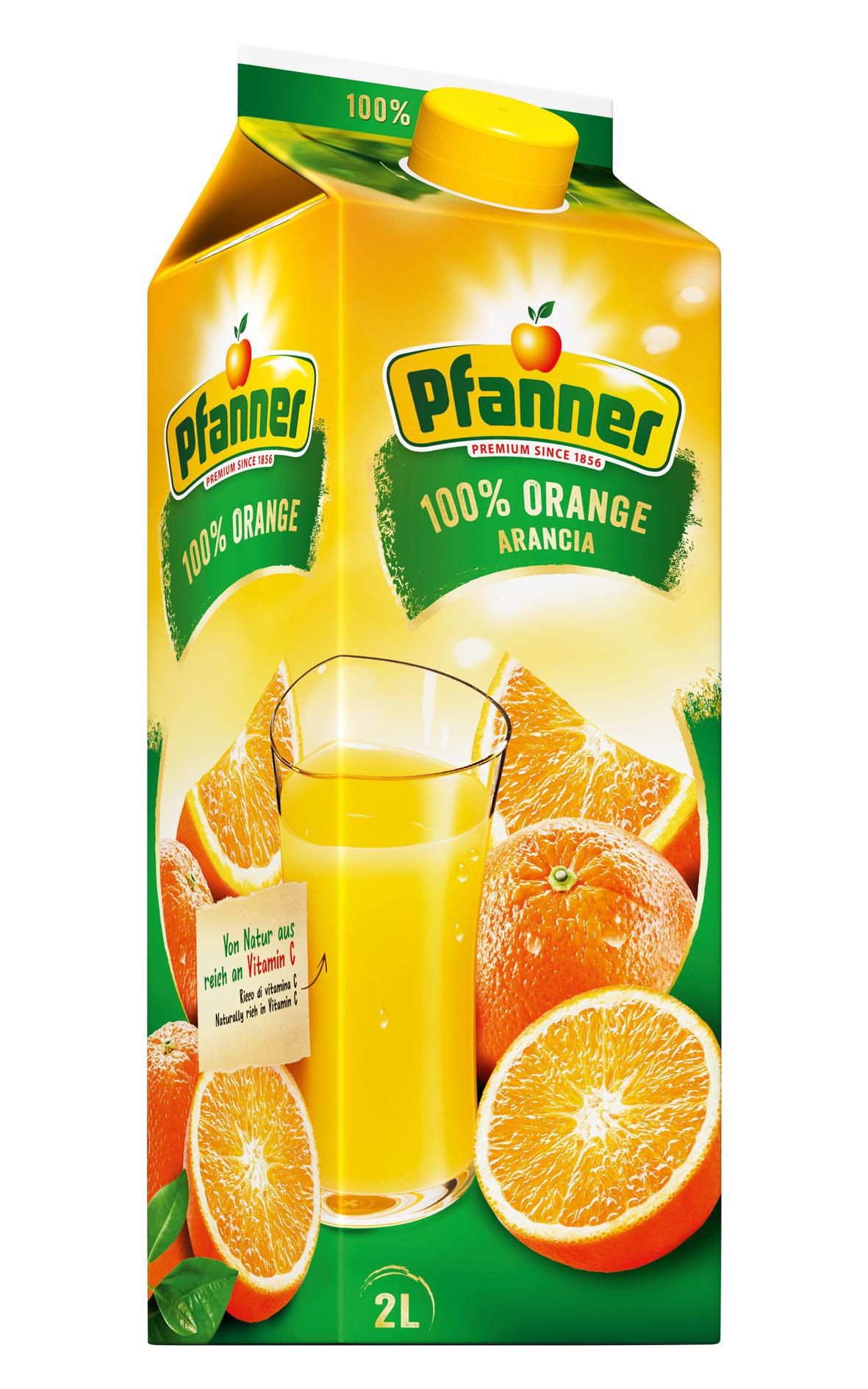 Nápoje - Pfanner Pomeranč 100% 2L