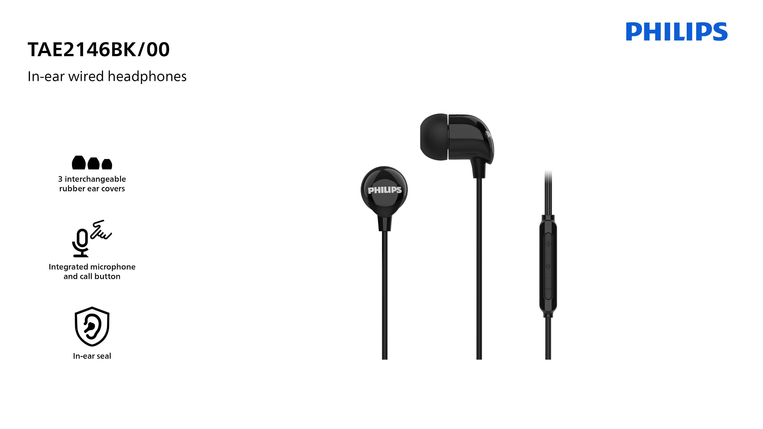 Philips Sluchátka TAE2146BK Černá-1