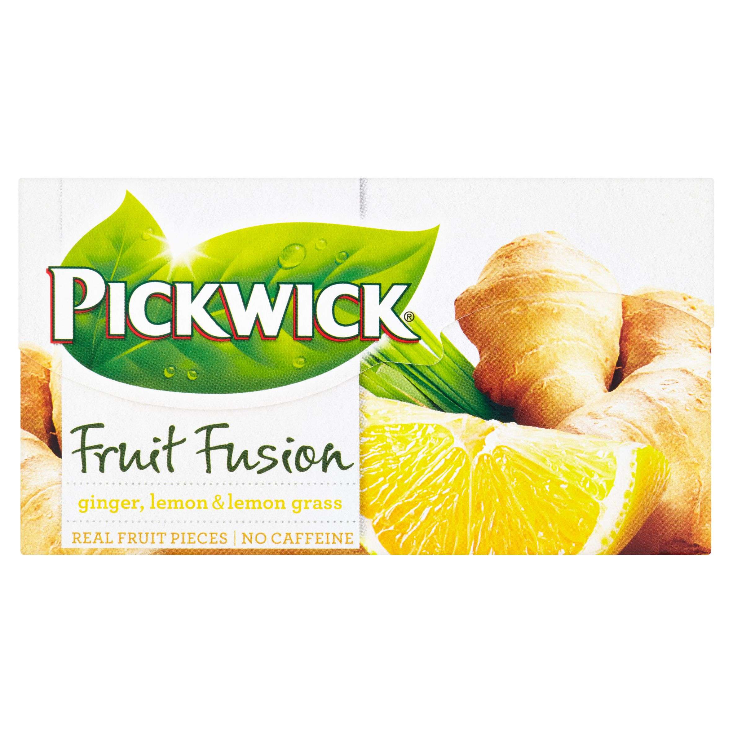 Nápoje - Pickwick Fruit Fusion Ginger, Lemon & Lemon Grass 20x2 g
