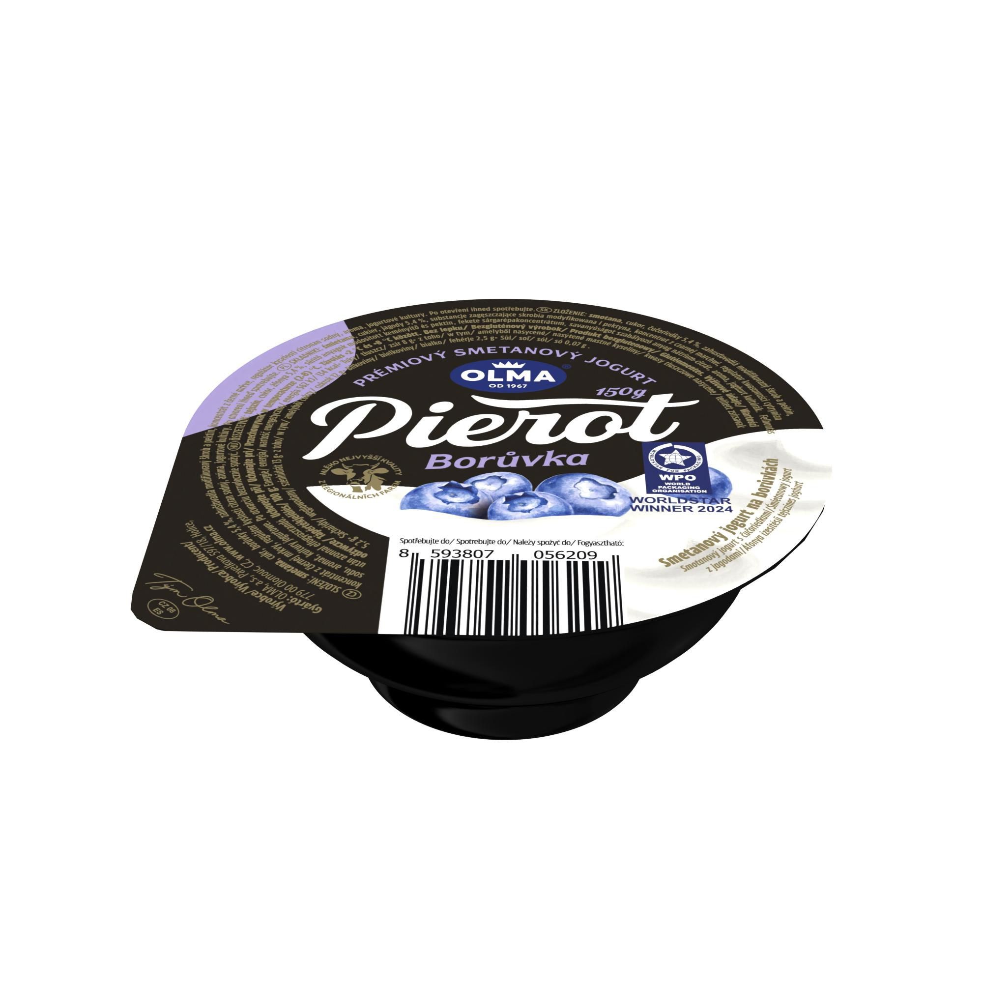 Mléčné a chlazené - Pierot borůvka 8% 150g