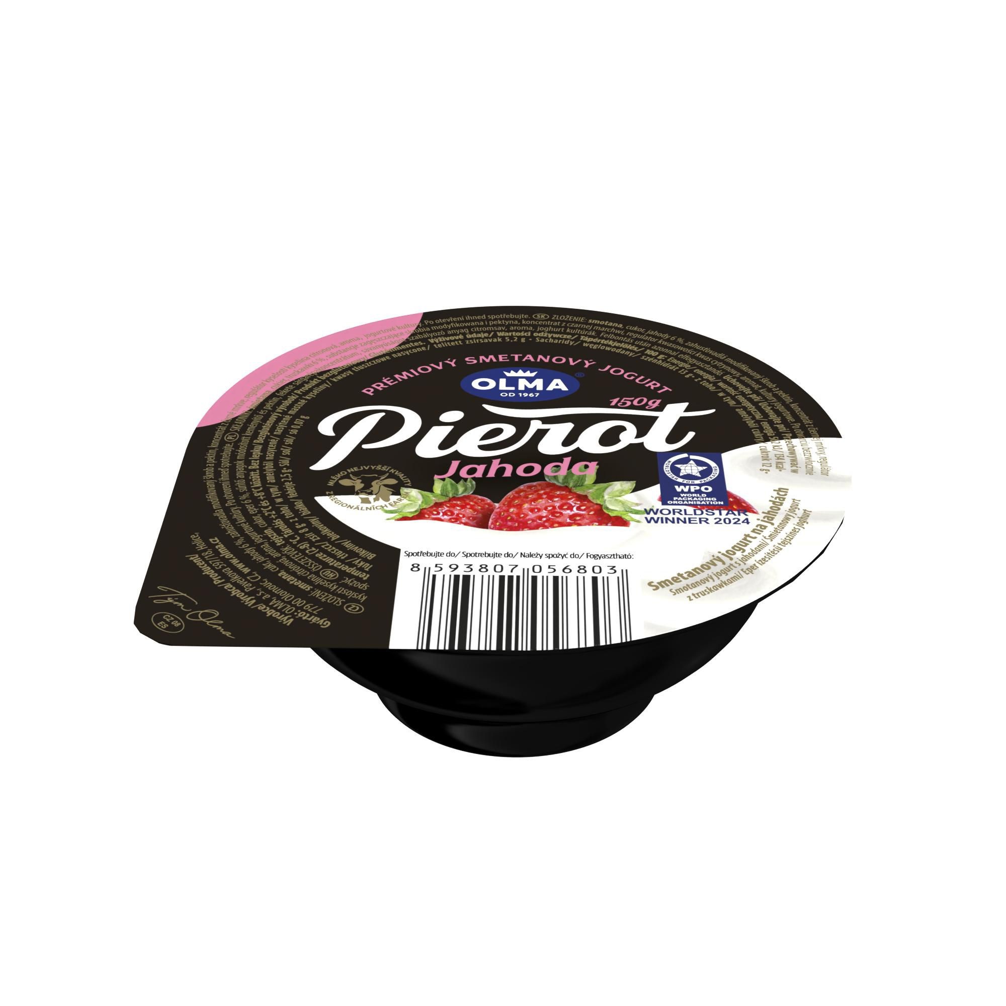 Mléčné a chlazené - Pierot jahoda 8% 150g