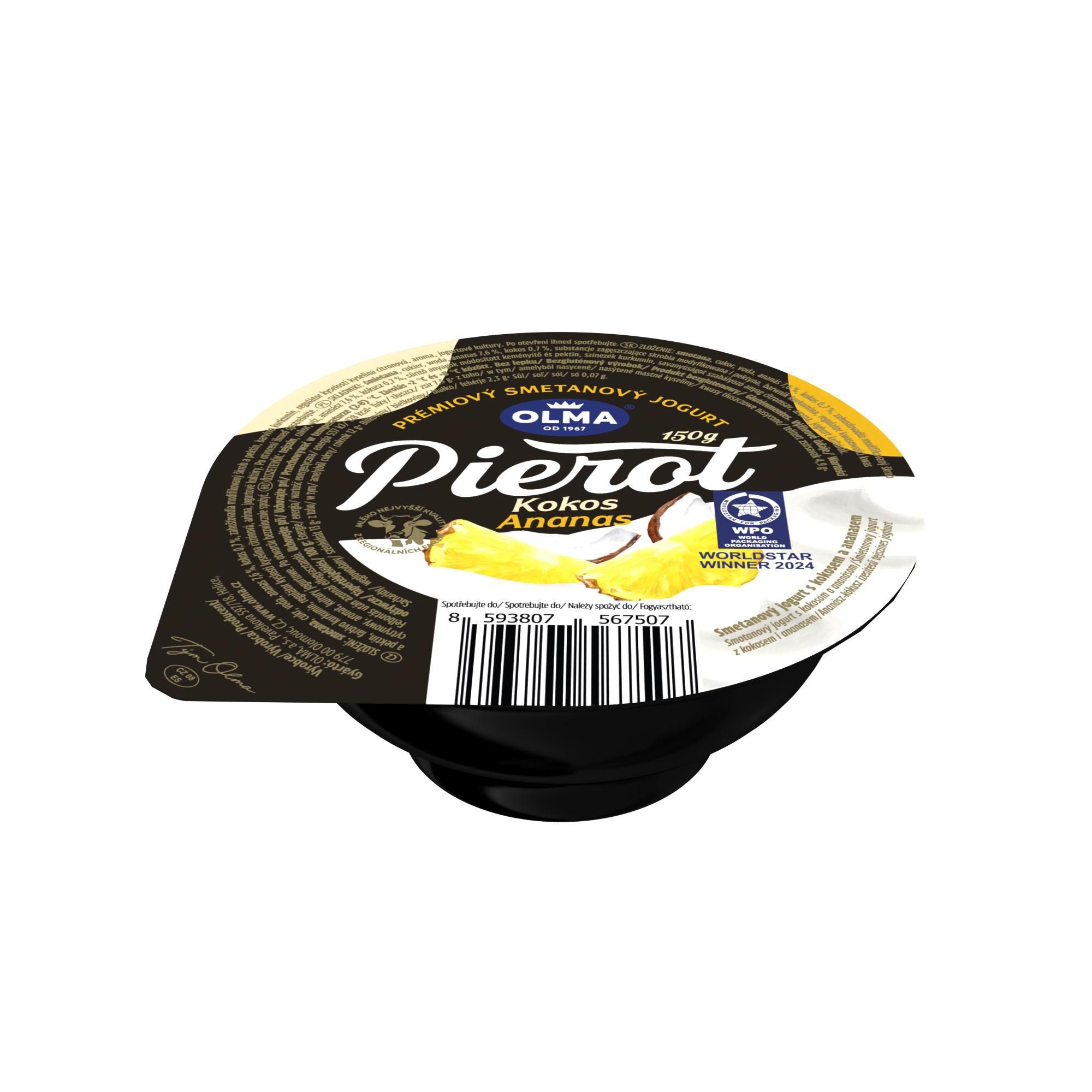 Mléčné a chlazené - Pierot kokos - ananas 7,5% 150g