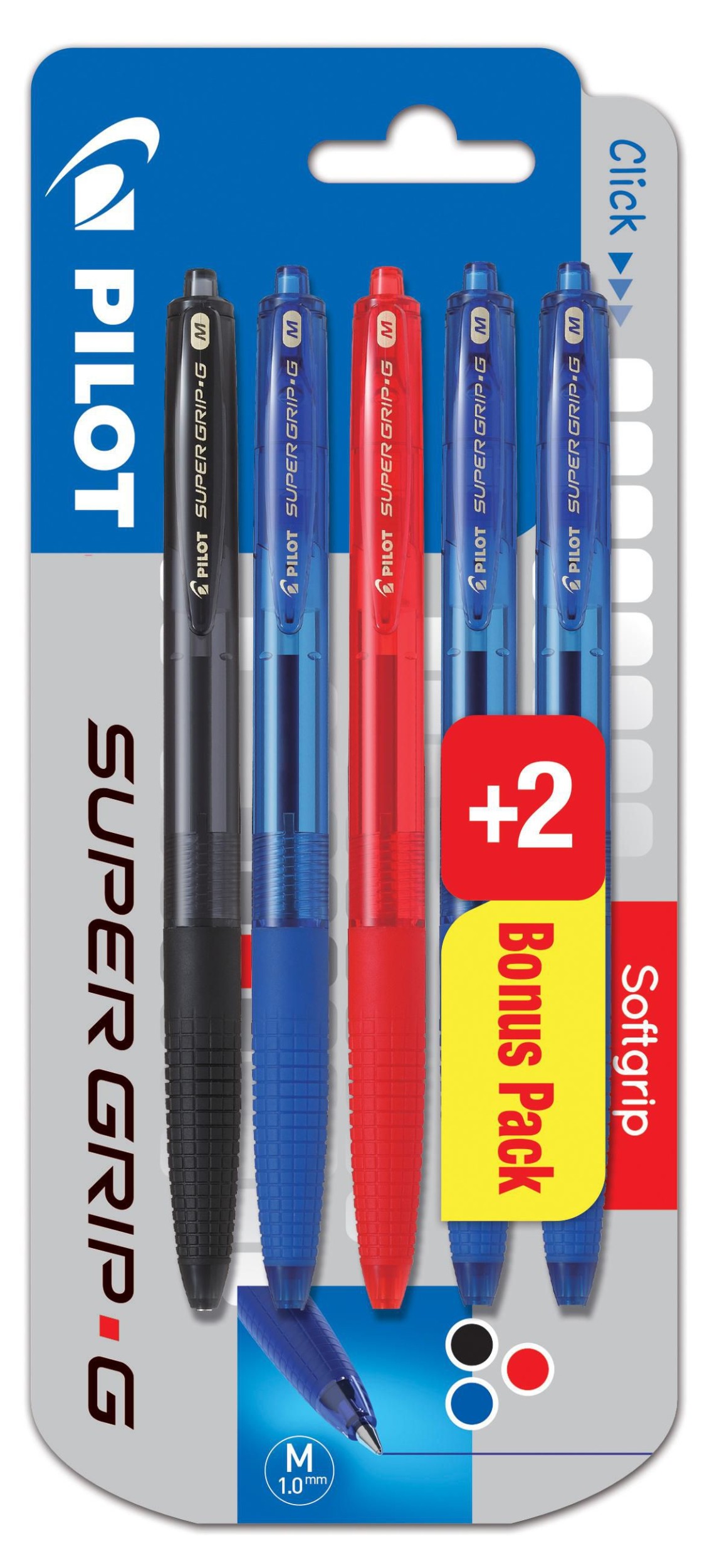Domácnost a Zahrada - Pilot Super Grip-G Kuličkové pero, balení 3+2