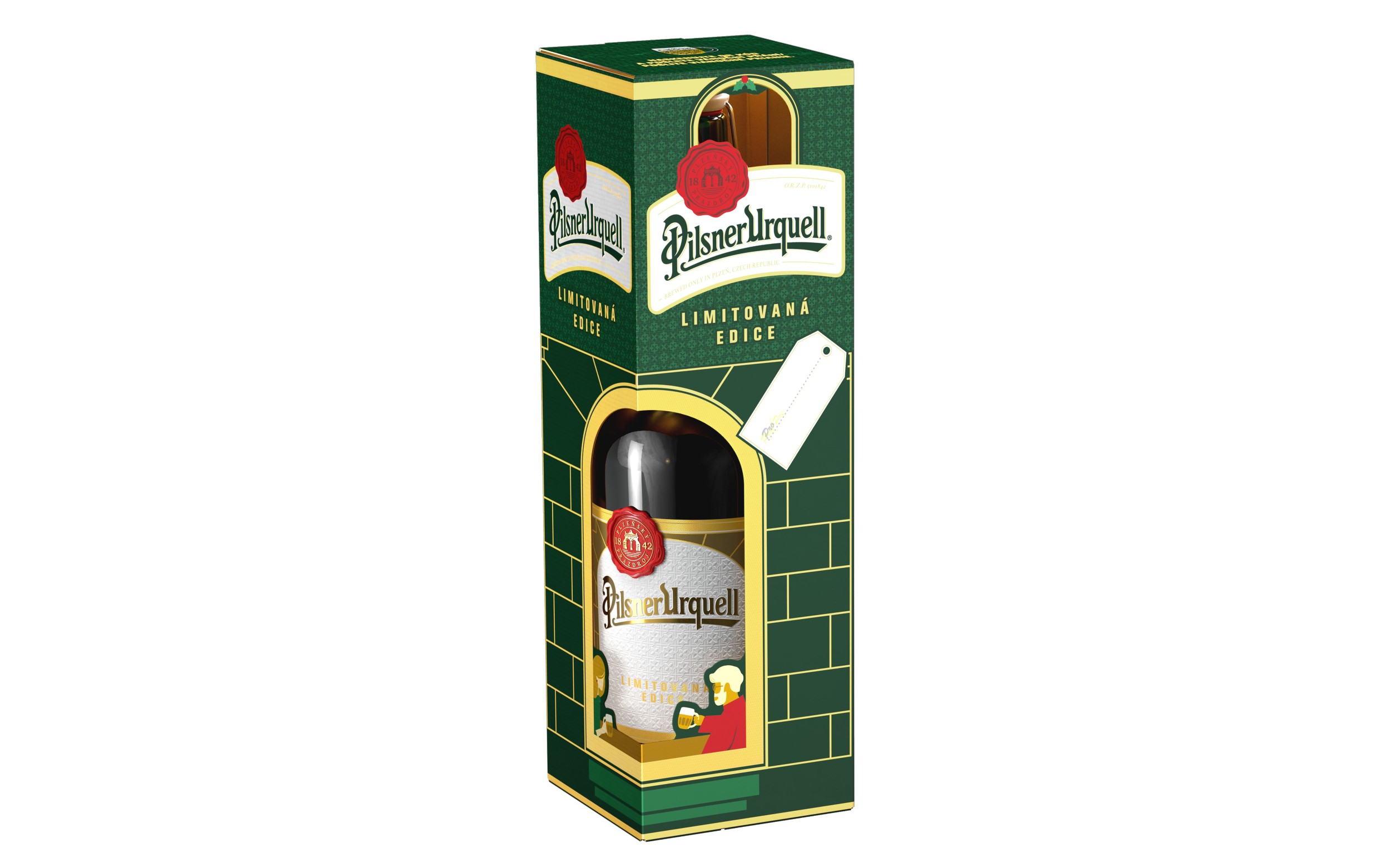 Pilsner Urquell láhev v dárkovém balení 1 l