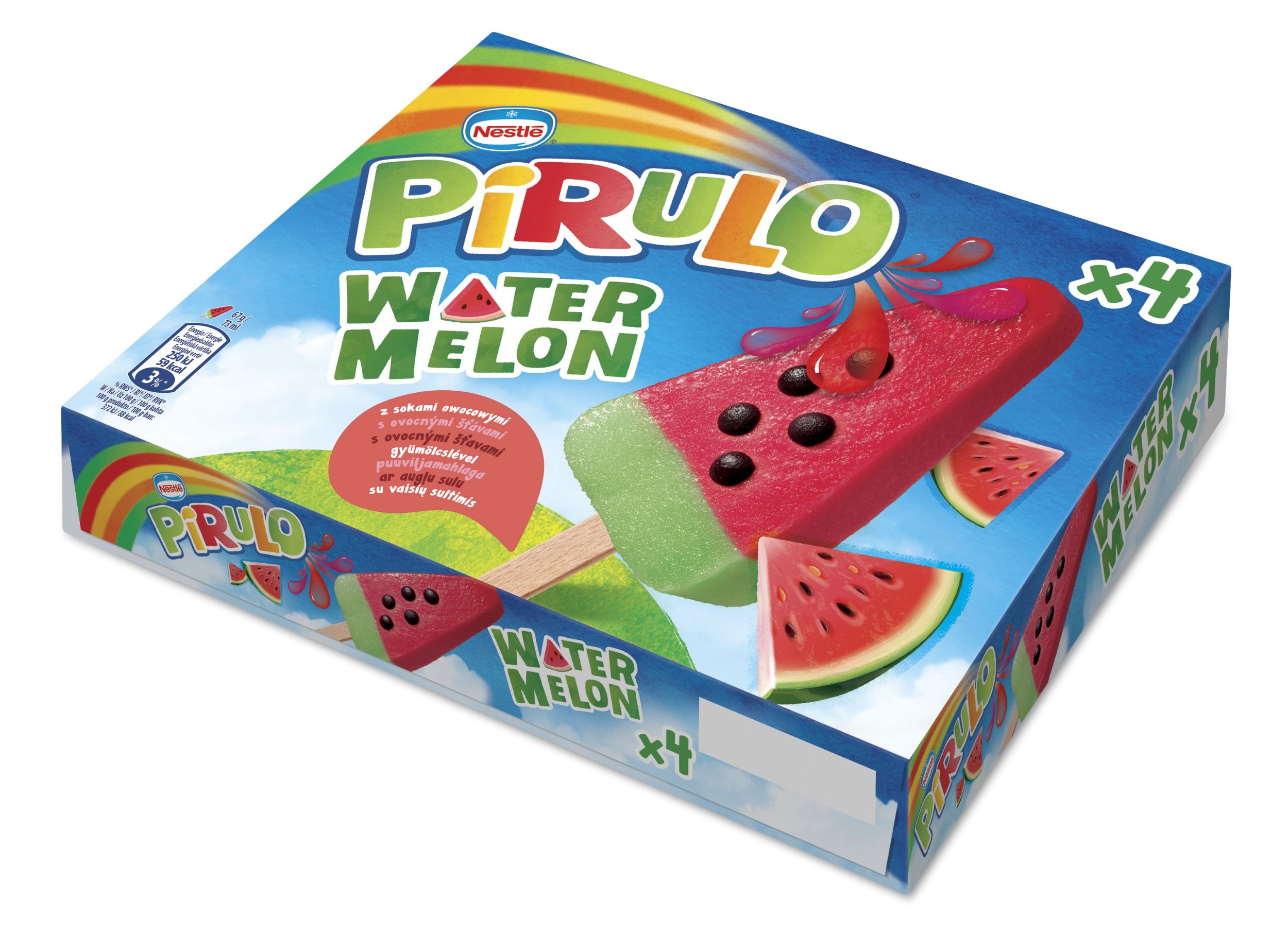 Mražené potraviny - Pirulo vodní meloun multipack 4x73ml