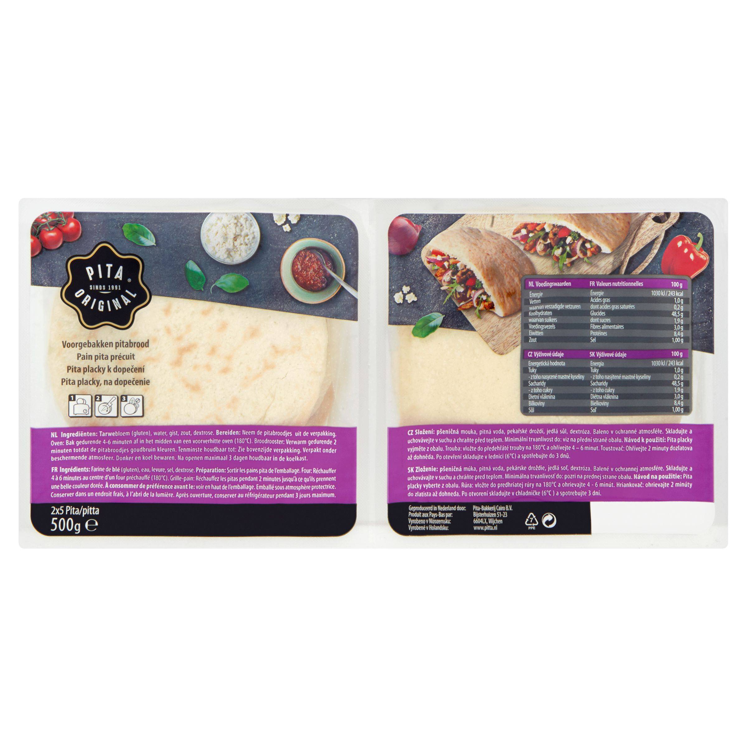 Pekárna a cukrárna - Pita Original Pita placky k dopečení 500 g
