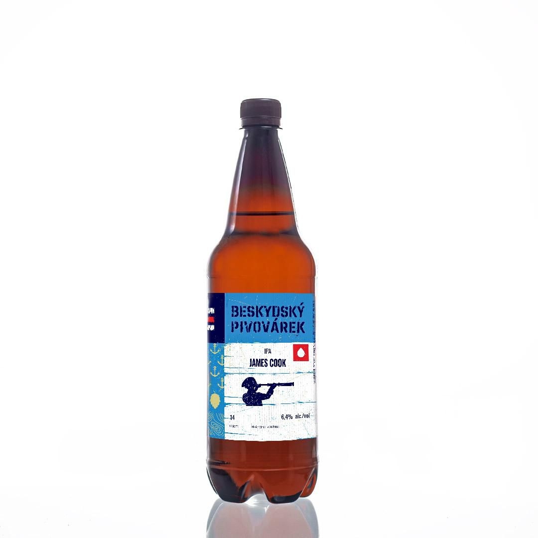 Pivo z Beskydského pivovárku JAMES COOK IPA 1L PET;new_brand