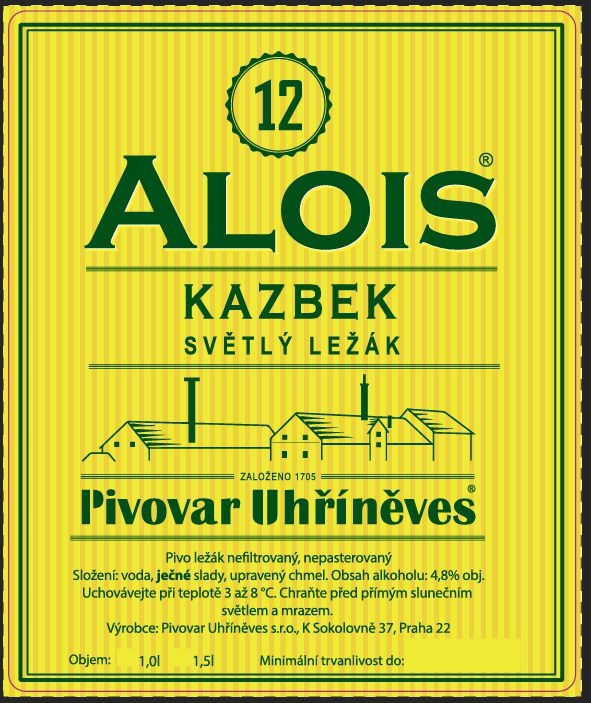 Nápoje - Pivovar Uhříněves<br>Alois 12%<br>0,75 l sklo