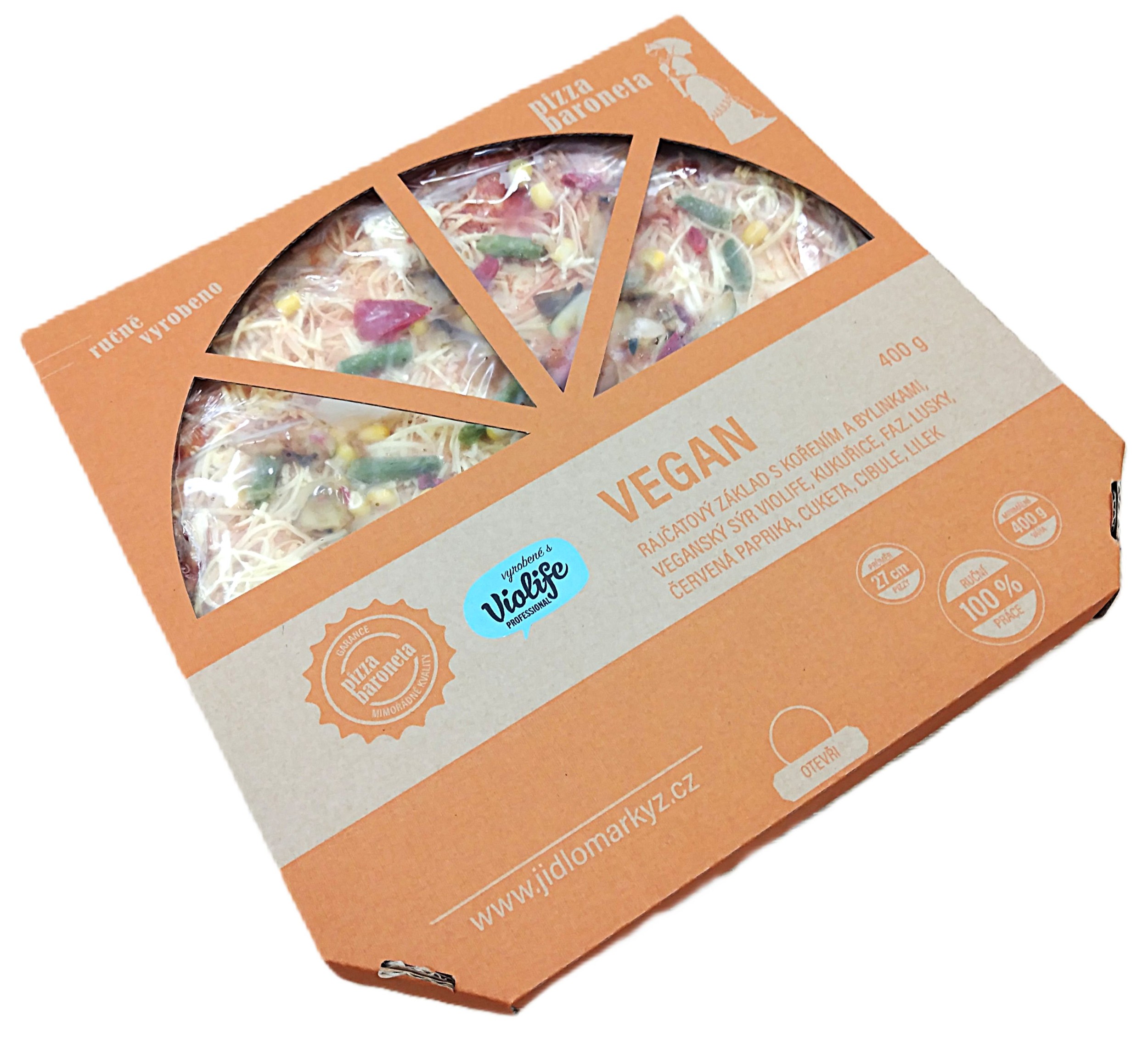 Mražené potraviny - Pizza Baroneta Vegan mražená 400g