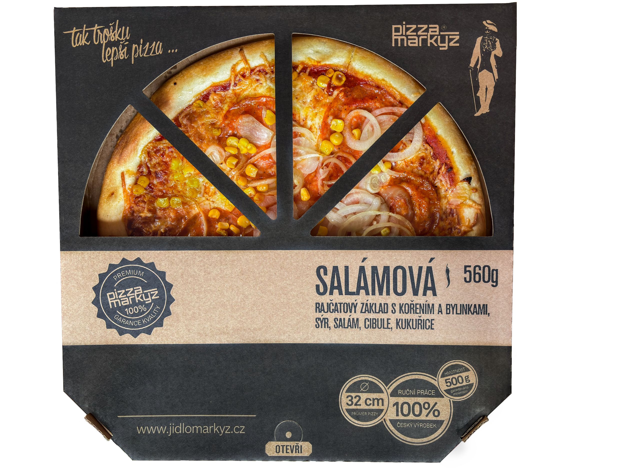 Mražené potraviny - Pizza Markýz salámová mražená 560g
