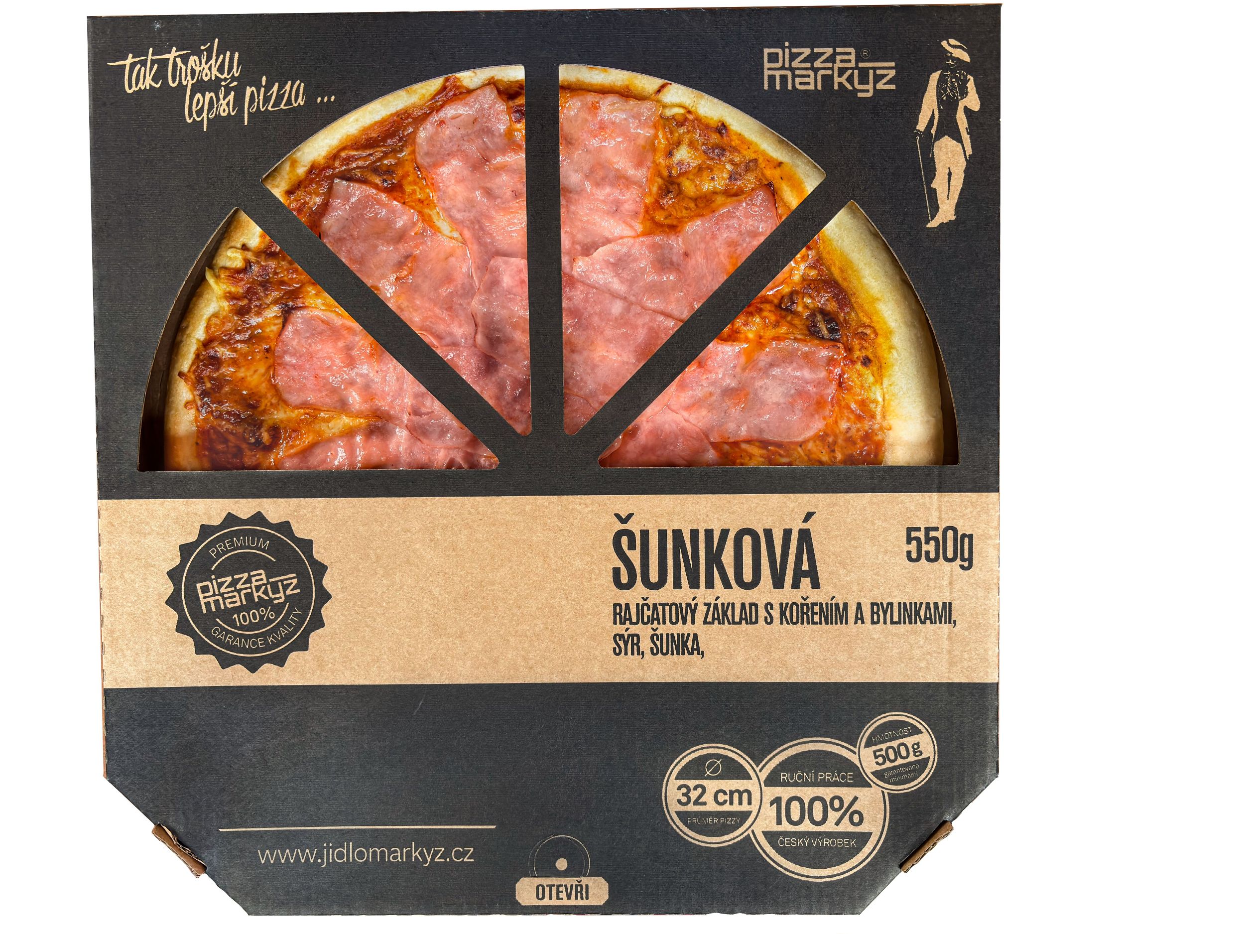 Mražené potraviny - Pizza Markýz šunková mražená 550g