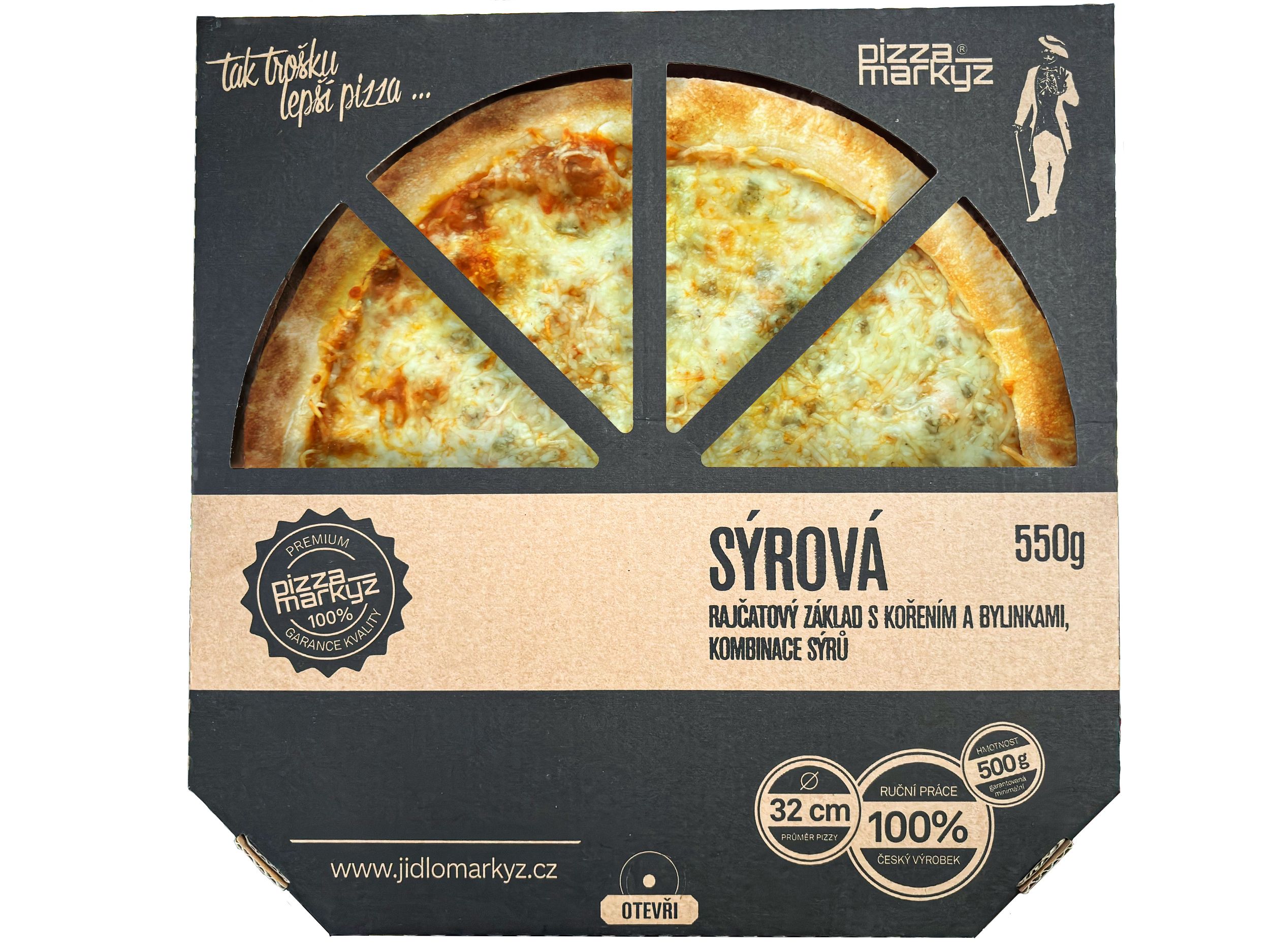 Mražené potraviny - Pizza Markýz sýrová mražená 550g
