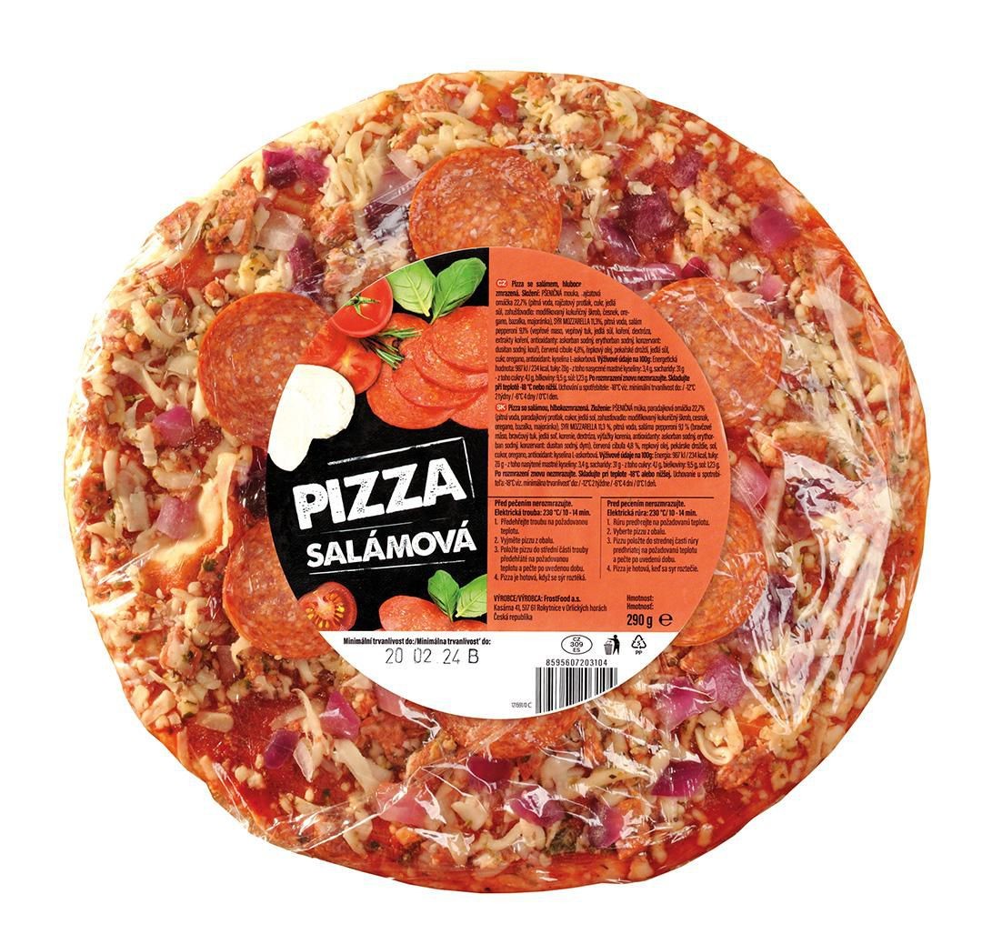 Mražené potraviny - Pizza Salámová mražená 290g