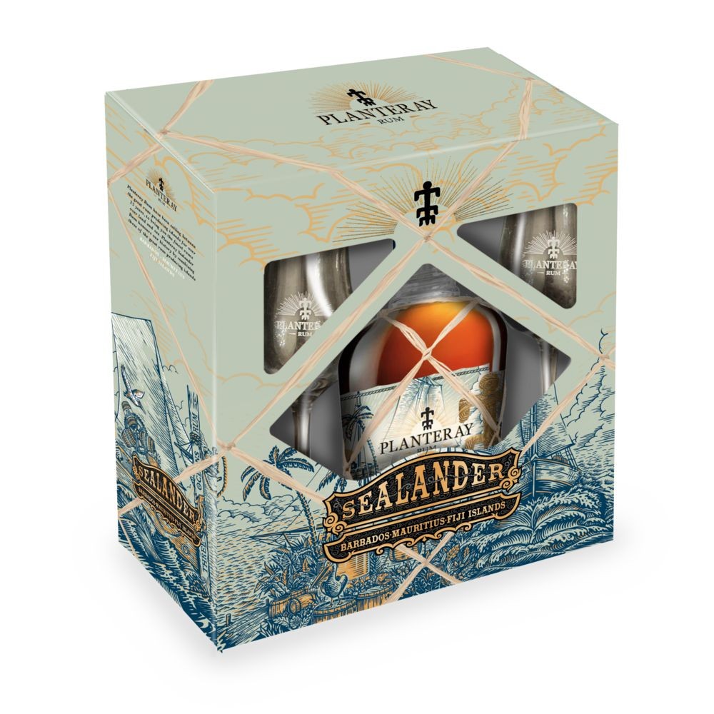 Nápoje - Planteray Sealander 2Skl. Gift Box Rum 5X0,7L 40%