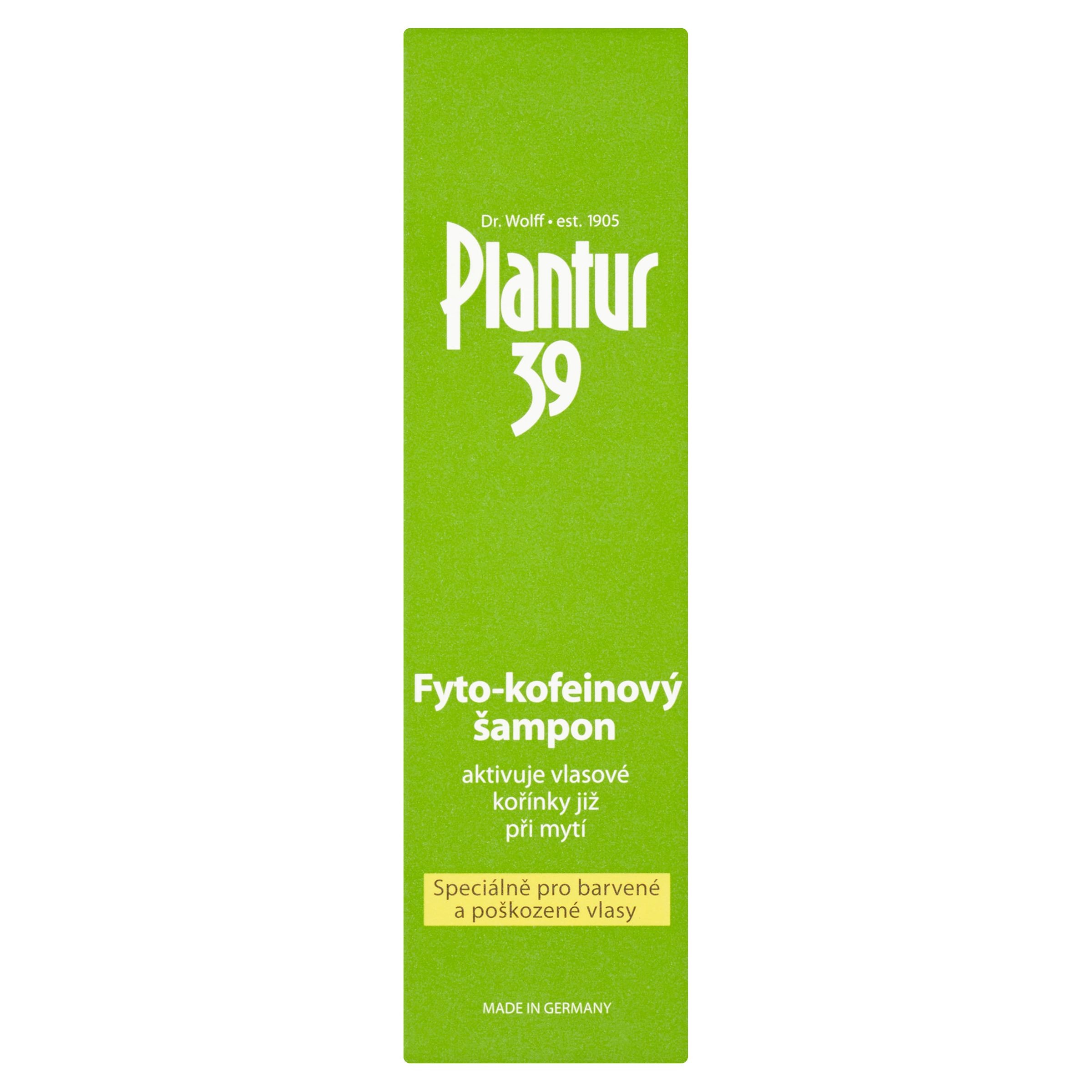 Drogerie a kosmetika - Plantur 39 Fyto-kofeinový šampon pro barvené a poškozené vlasy 250 ml
